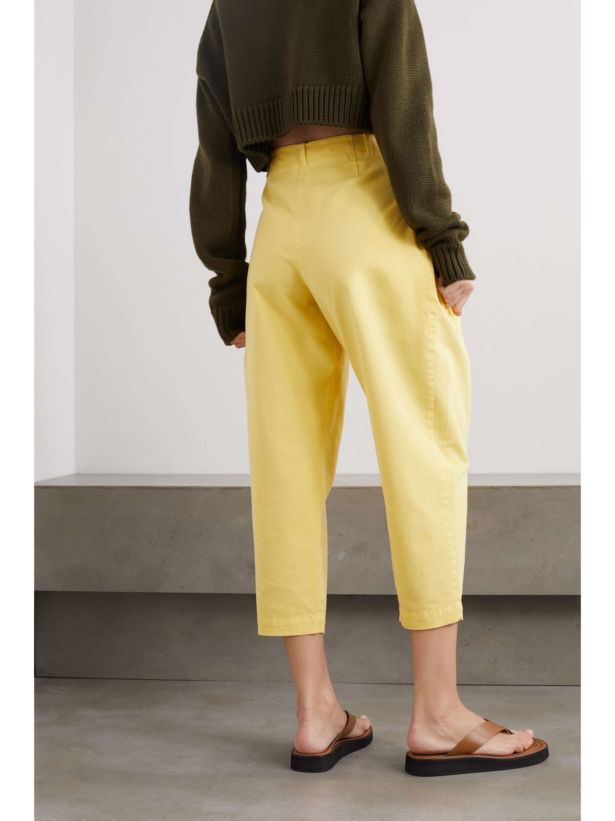 STELLA MCCARTNEY Stretch-cotton twill tapered cargo pants