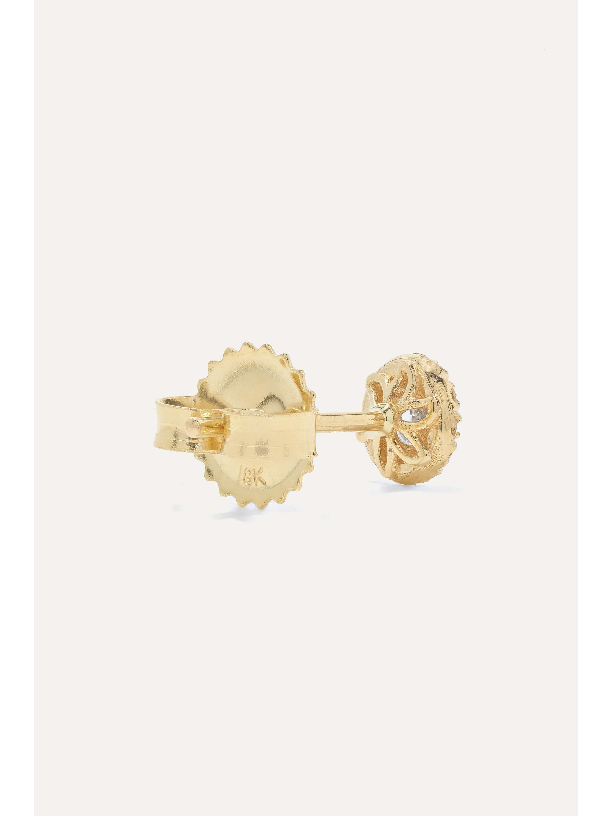 SUZANNE KALAN 18-karat gold diamond earrings