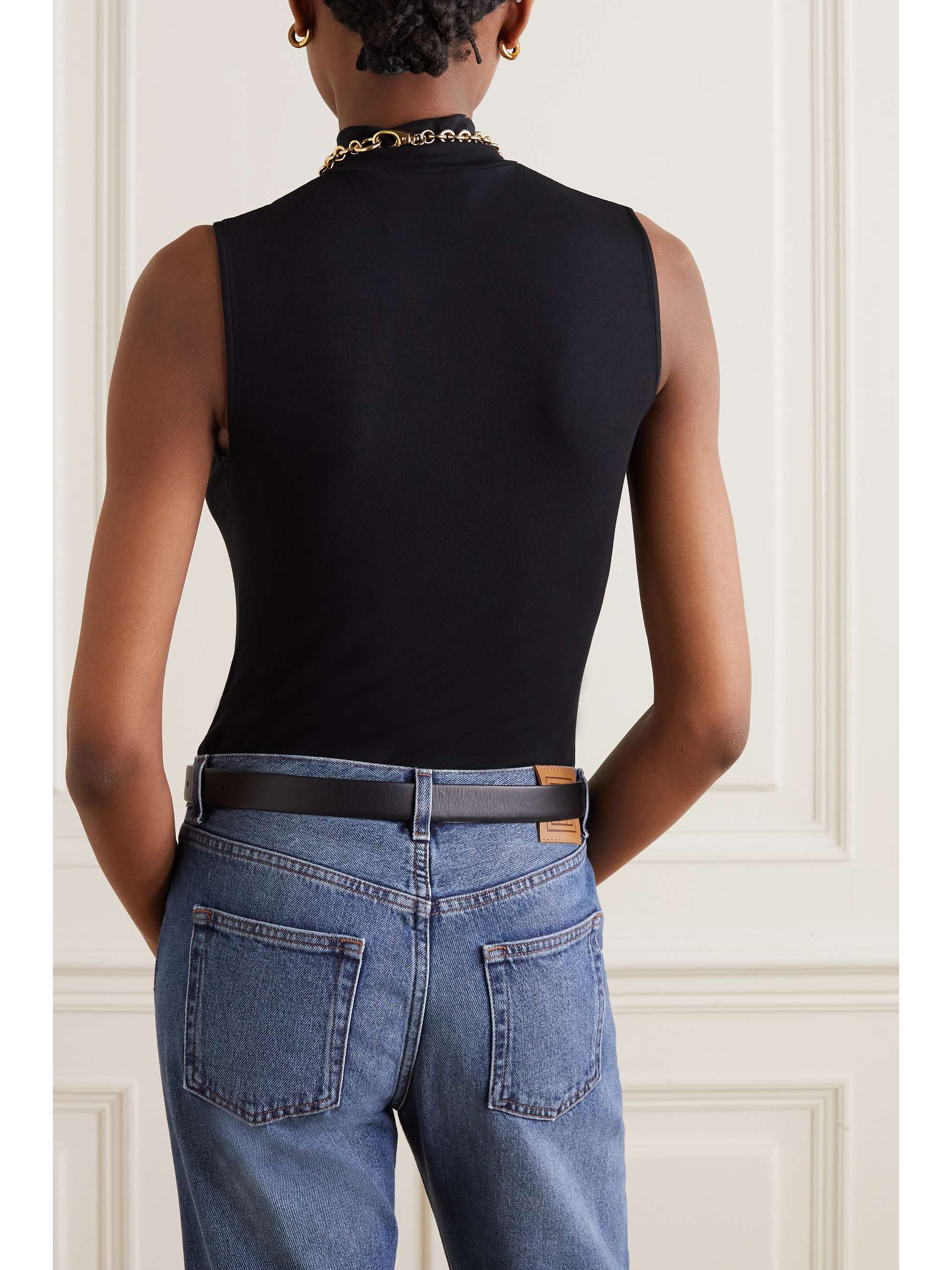 THEORY Ribbed stretch-jersey turtleneck top