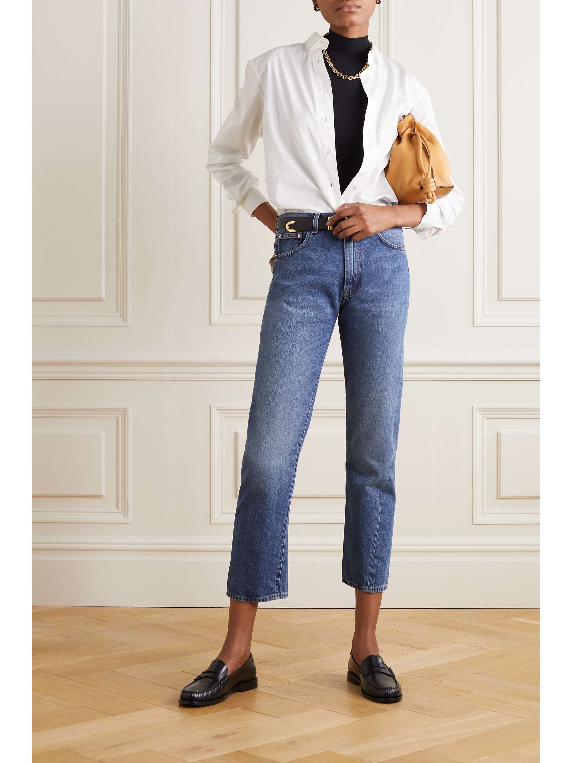 THEORY Ribbed stretch-jersey turtleneck top