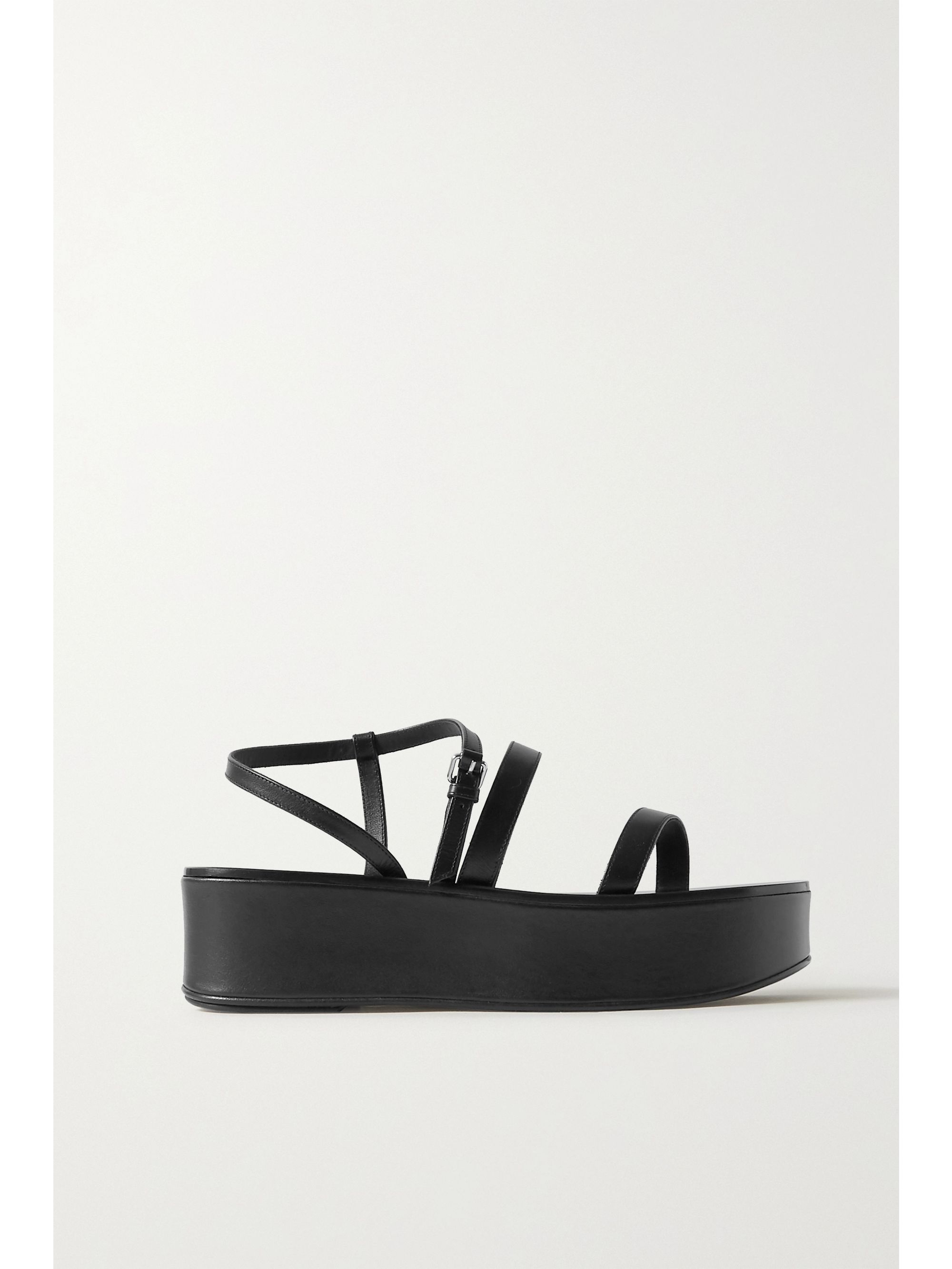 black 90s platform sandals