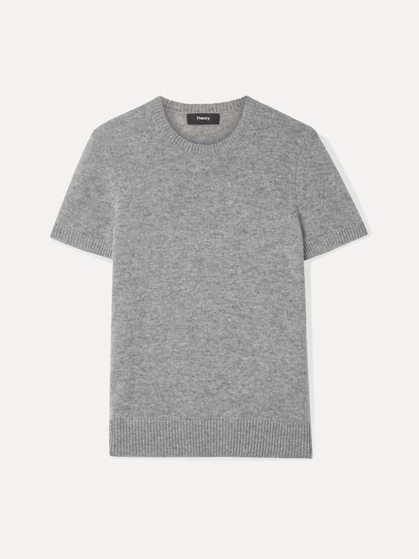 Theory Basic Tee Feather Cashmere