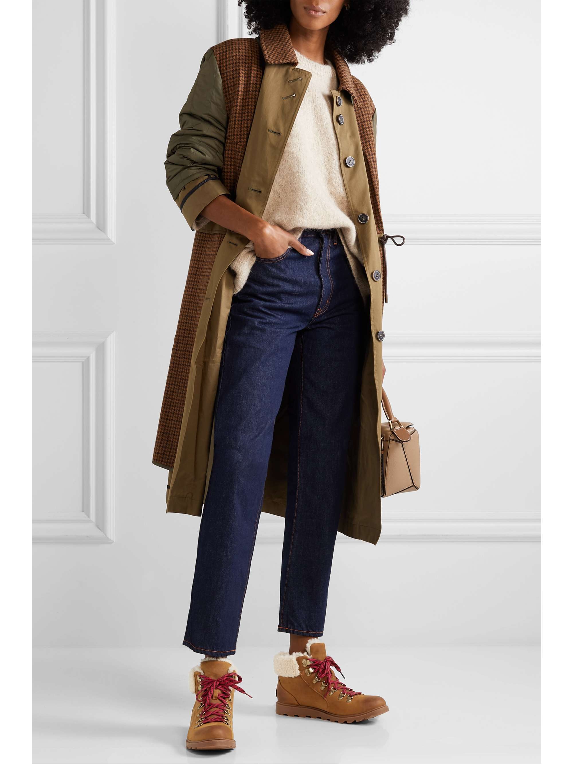 SOREL Ainsley Conquest shearling-trimmed waterproof leather ankle boots