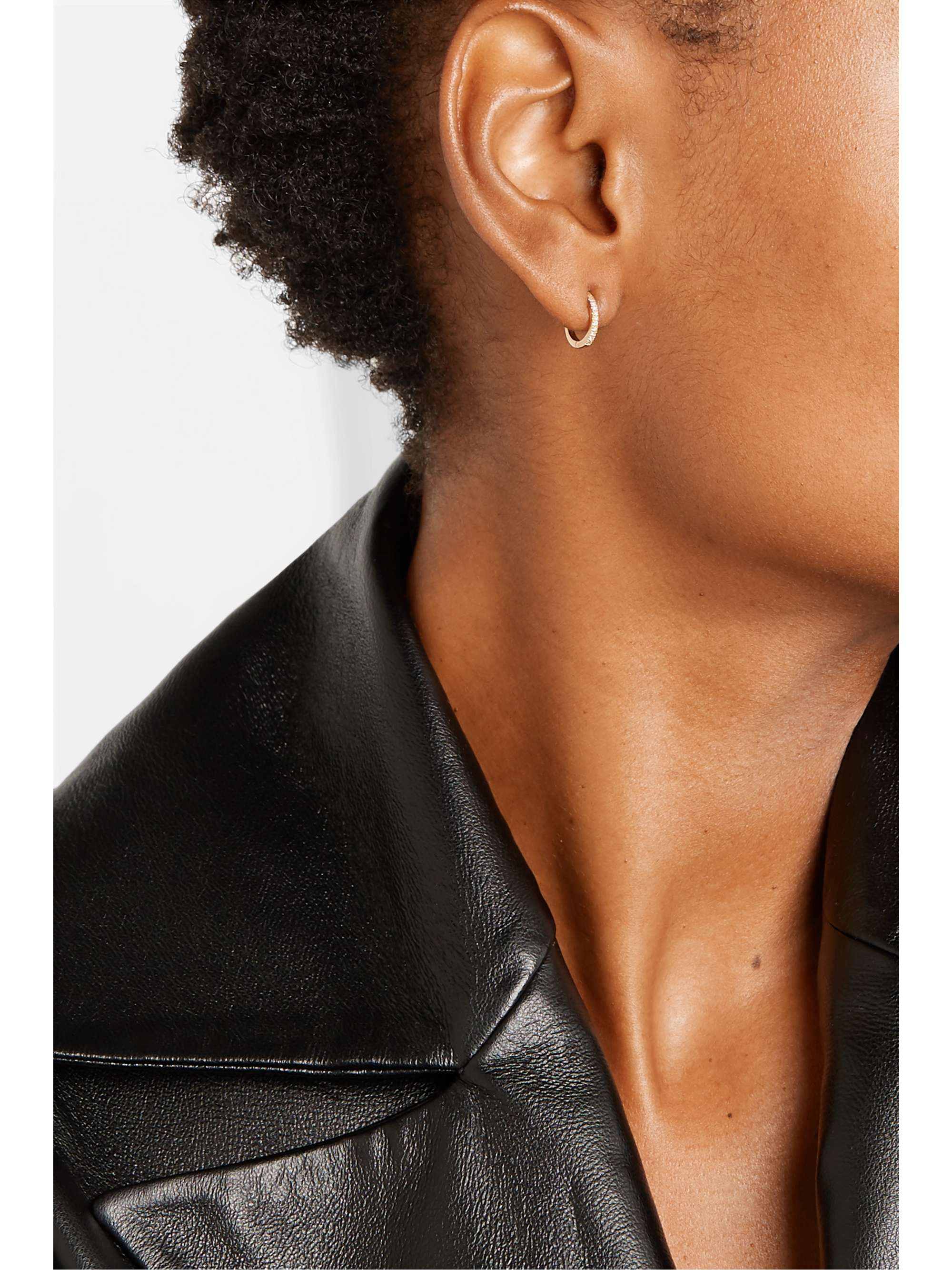 STONE AND STRAND Gold diamond earring