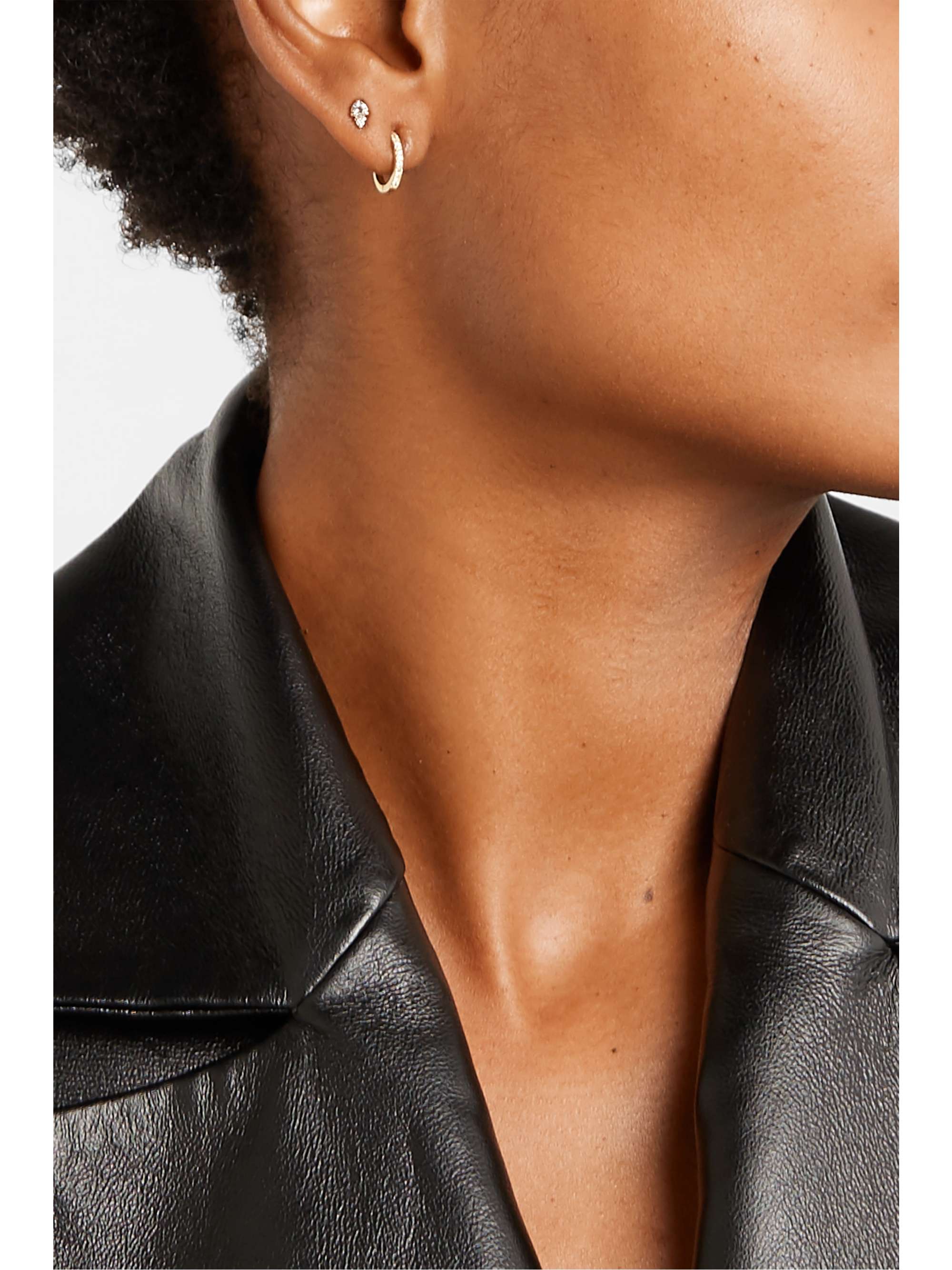 STONE AND STRAND Gold diamond earring