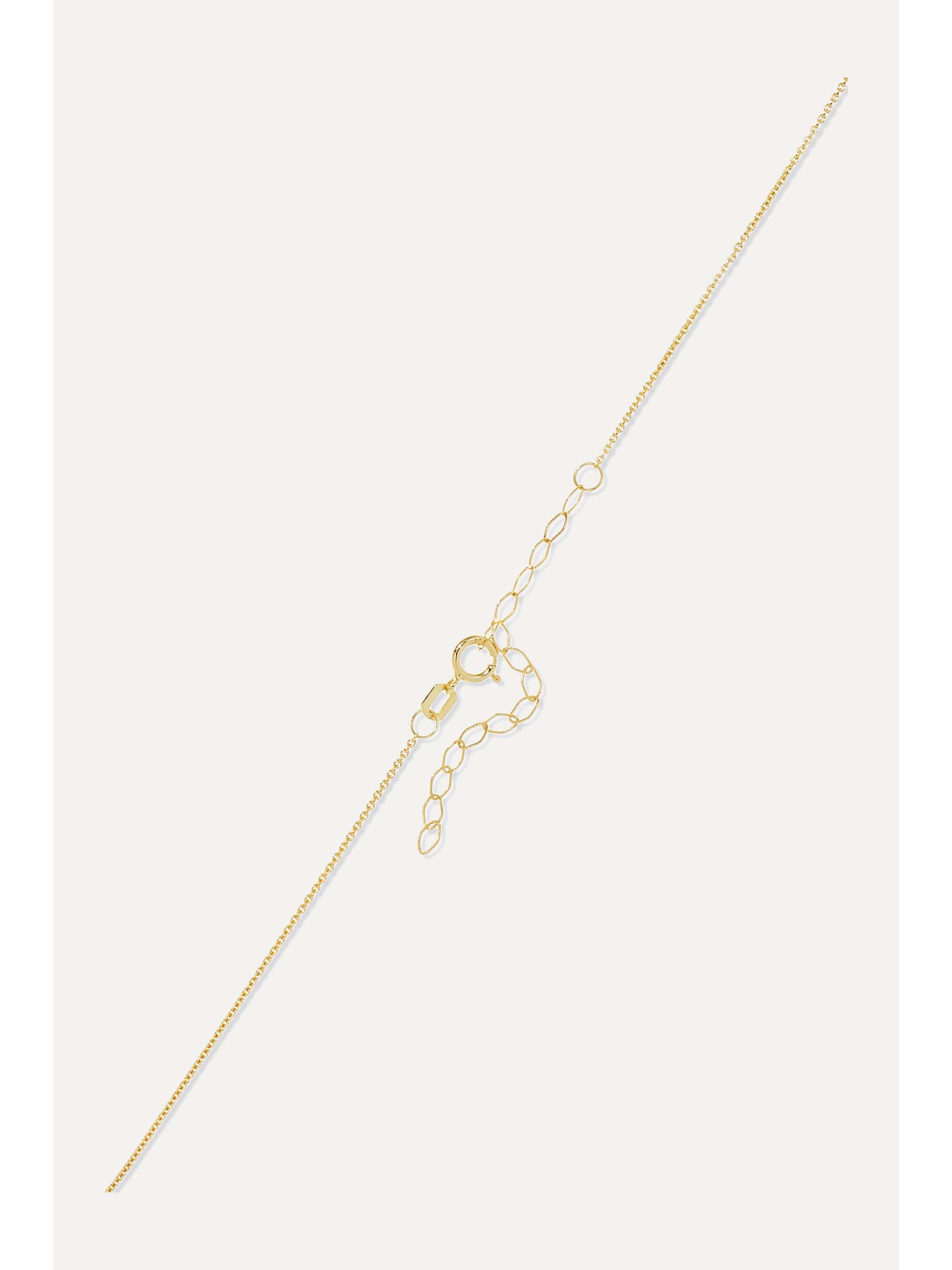 STONE AND STRAND Shield of Strength 14-karat gold diamond necklace