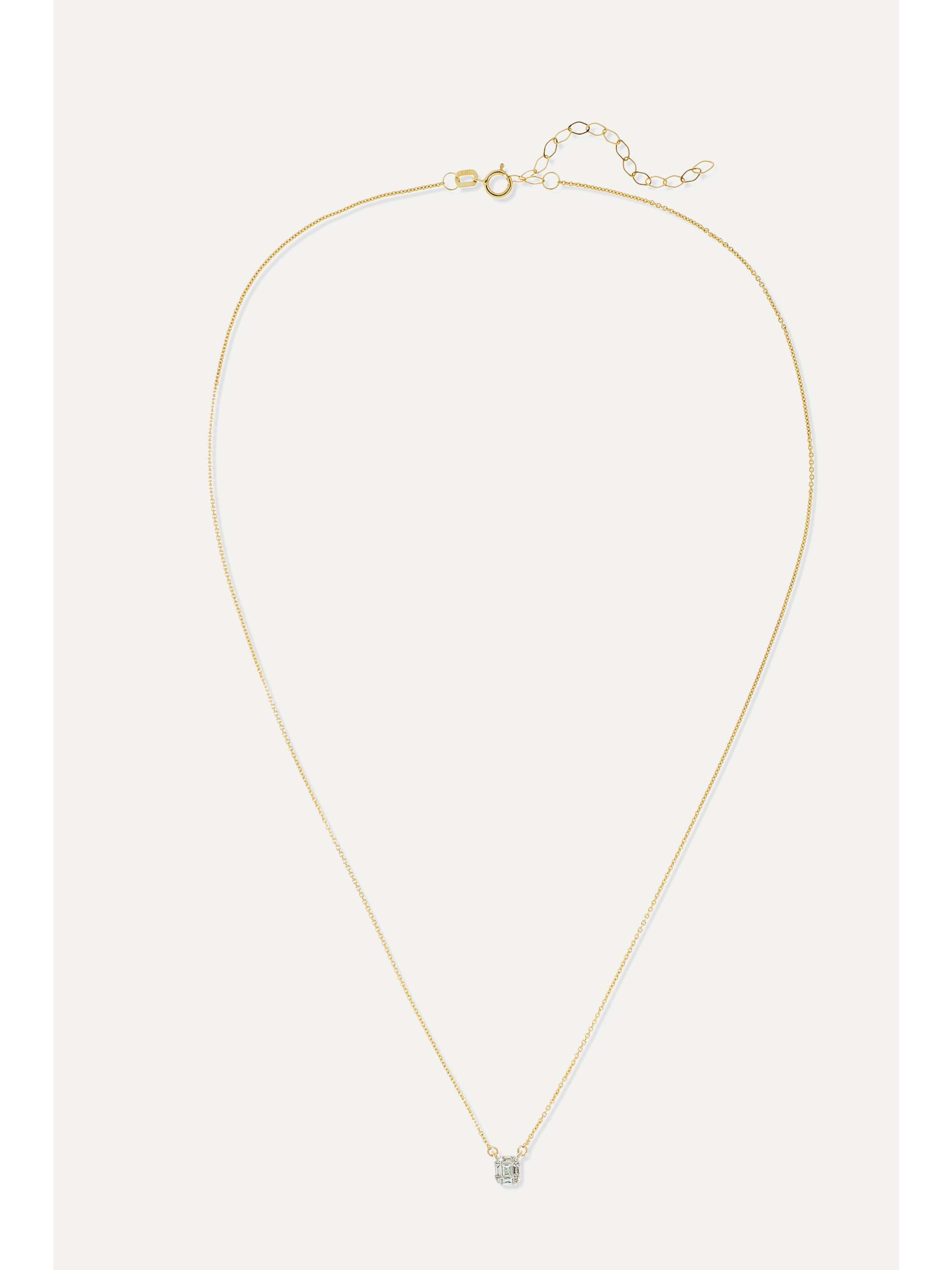 STONE AND STRAND Shield of Strength 14karat gold diamond necklace