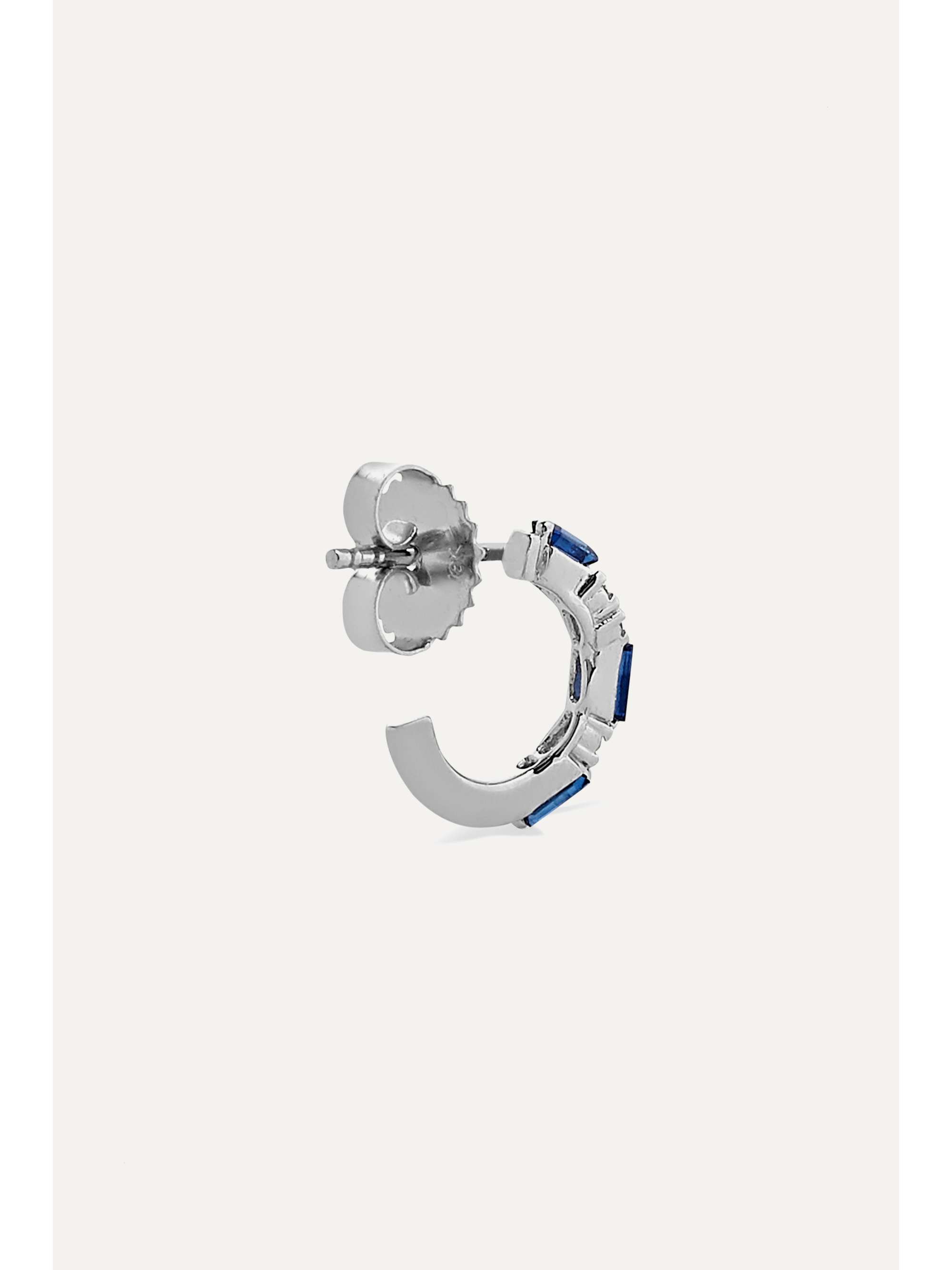SUZANNE KALAN 18-karat white gold, sapphire and diamond earrings