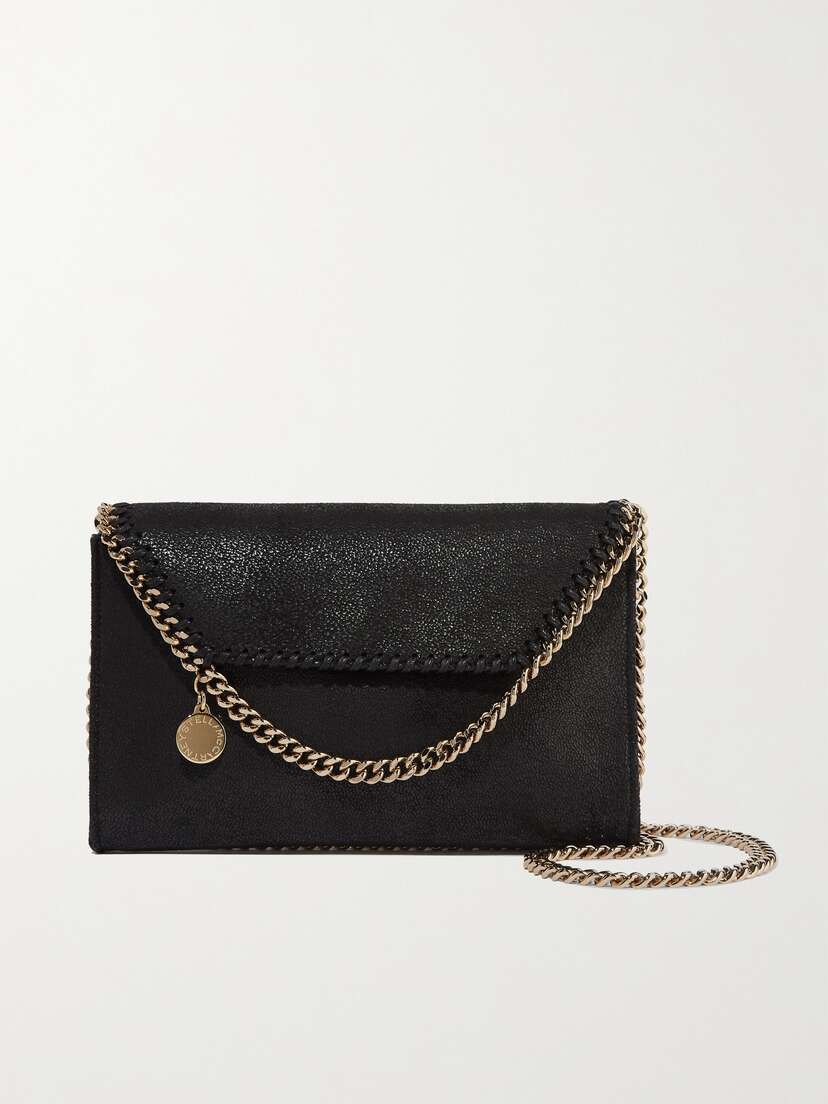 Stella McCartney Falabella Mini Vegetarian Brushed-leather Shoulder Bag