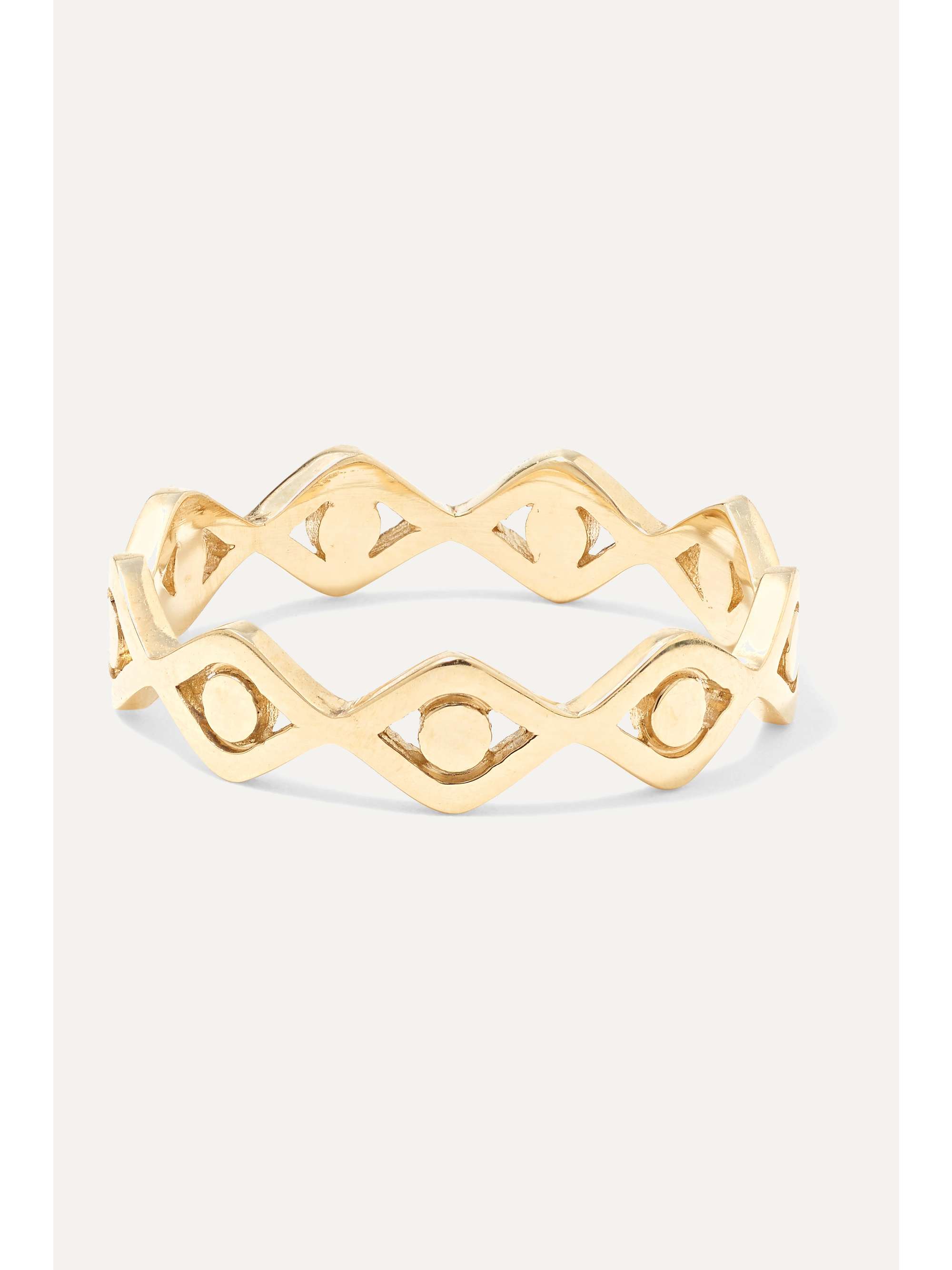 SYDNEY EVAN Evil Eye 14-karat gold ring