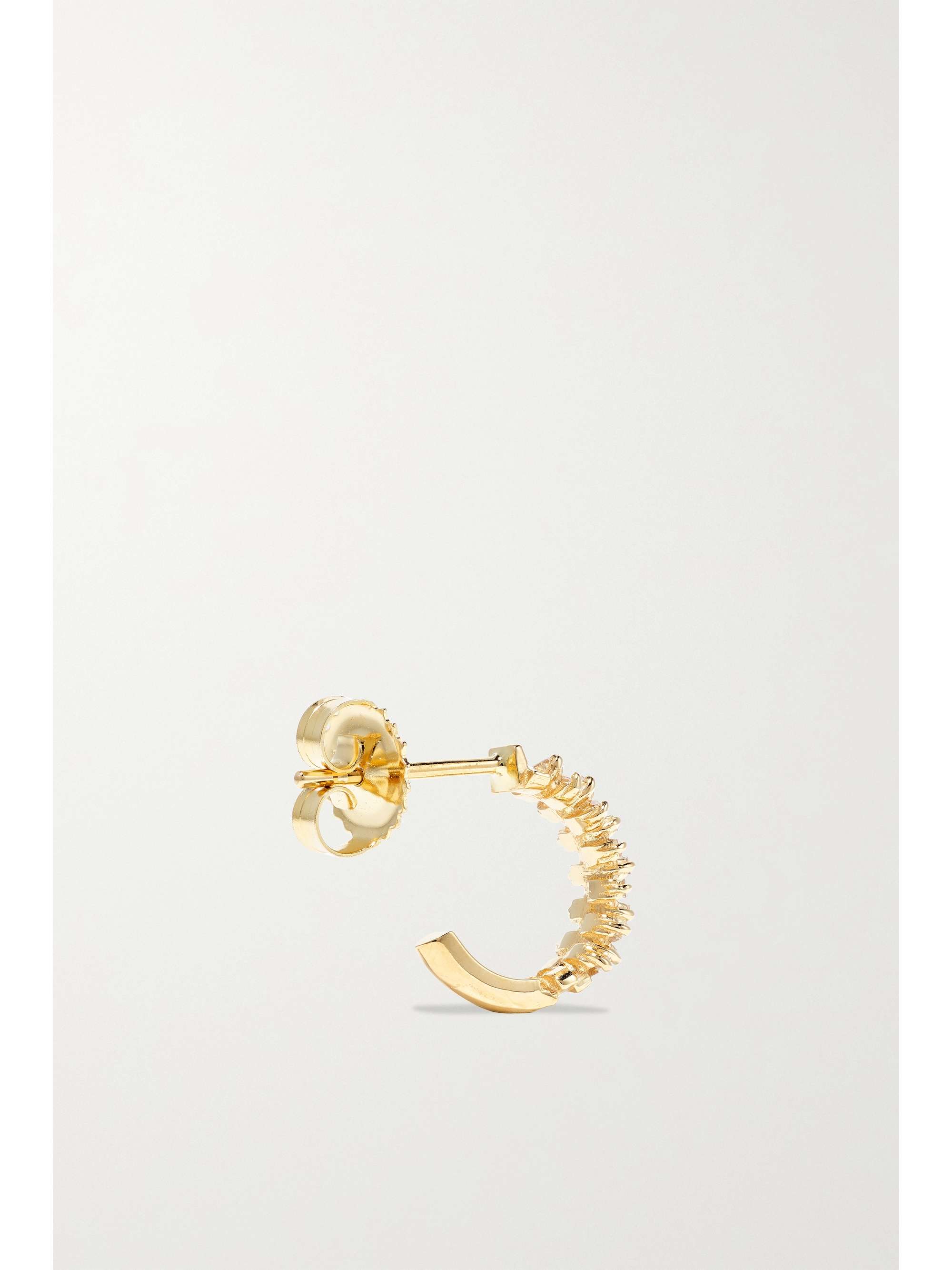 SUZANNE KALAN 18-karat rose gold diamond hoop earrings