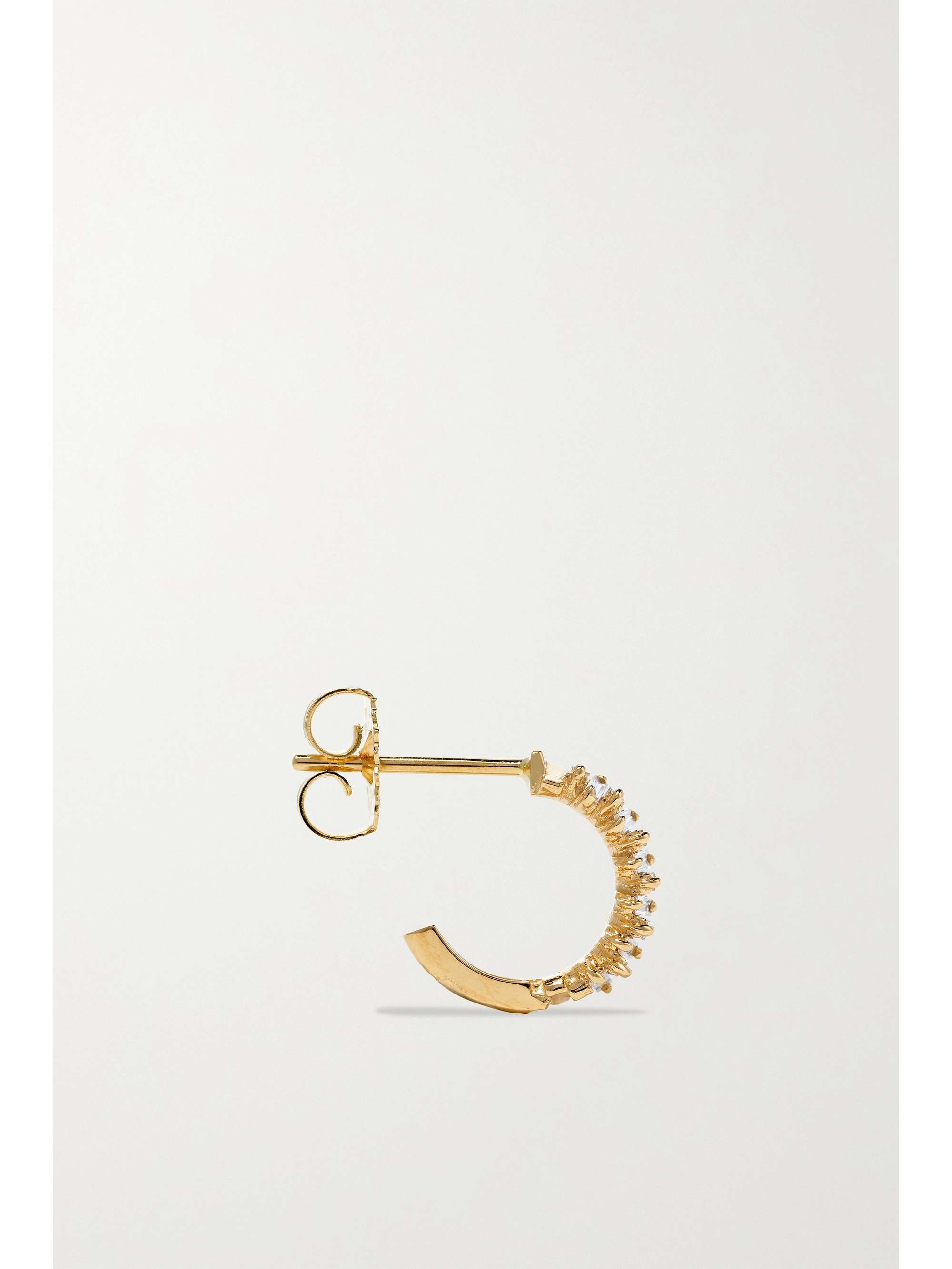 SUZANNE KALAN 18-karat rose gold diamond hoop earrings
