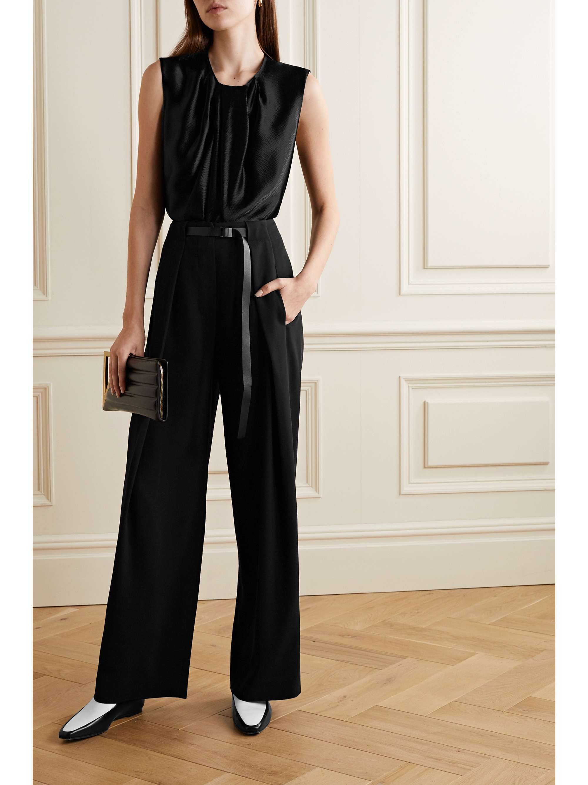 THE ROW Shira hammered-satin top