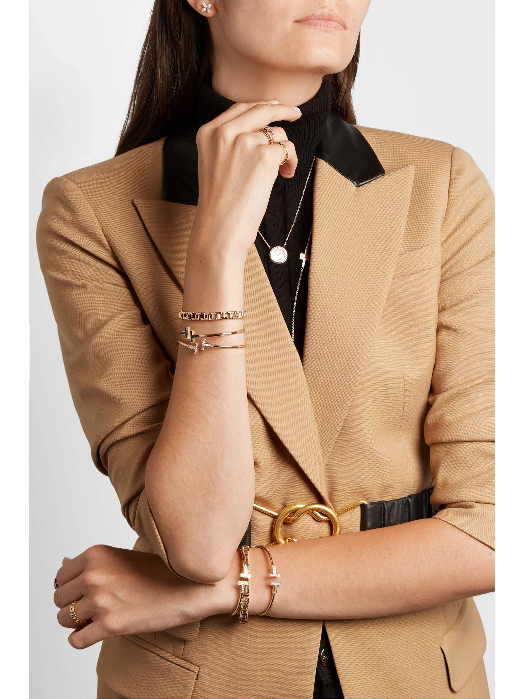 TIFFANY & CO. T True 18-karat rose gold bracelet