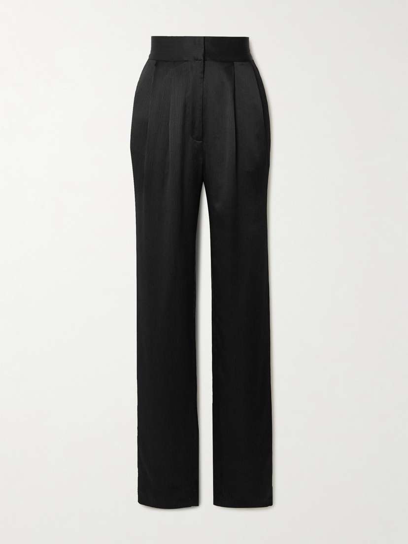 Tove Remi Silk-crepon Straight-leg Pants