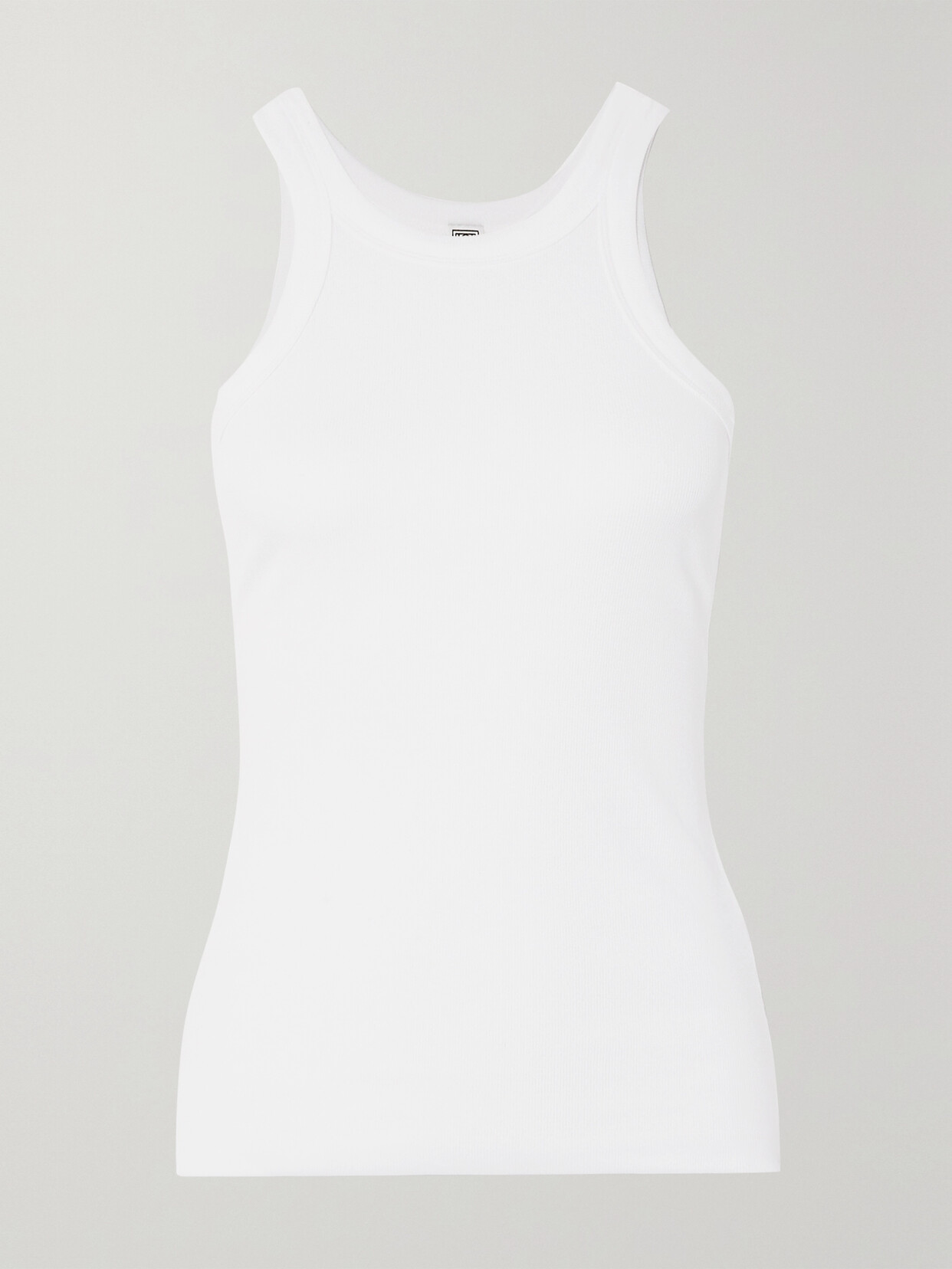 TOTEME - + Net Sustain Curved Ribbed Stretch Organic Cotton-jersey Tank - White