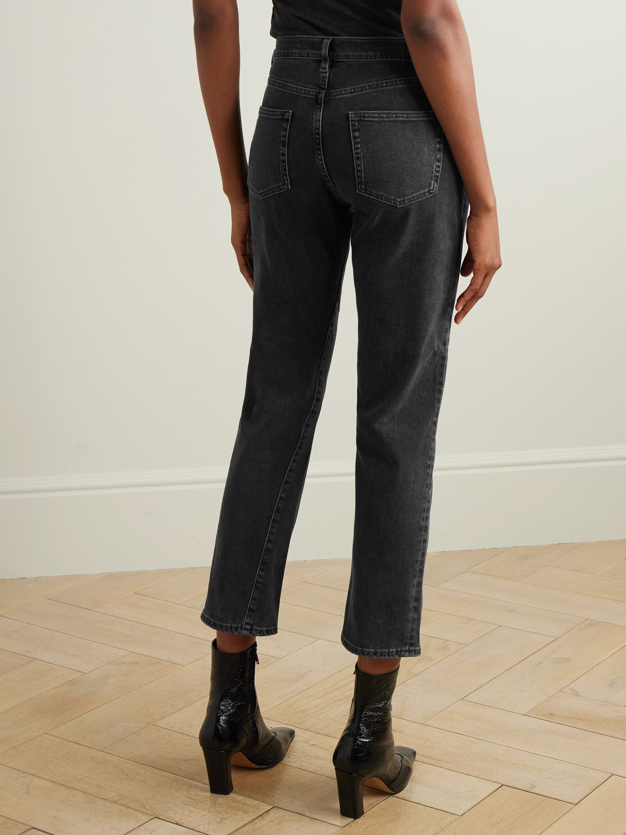 TOTEME Twisted Seam high-rise straight-leg jeans