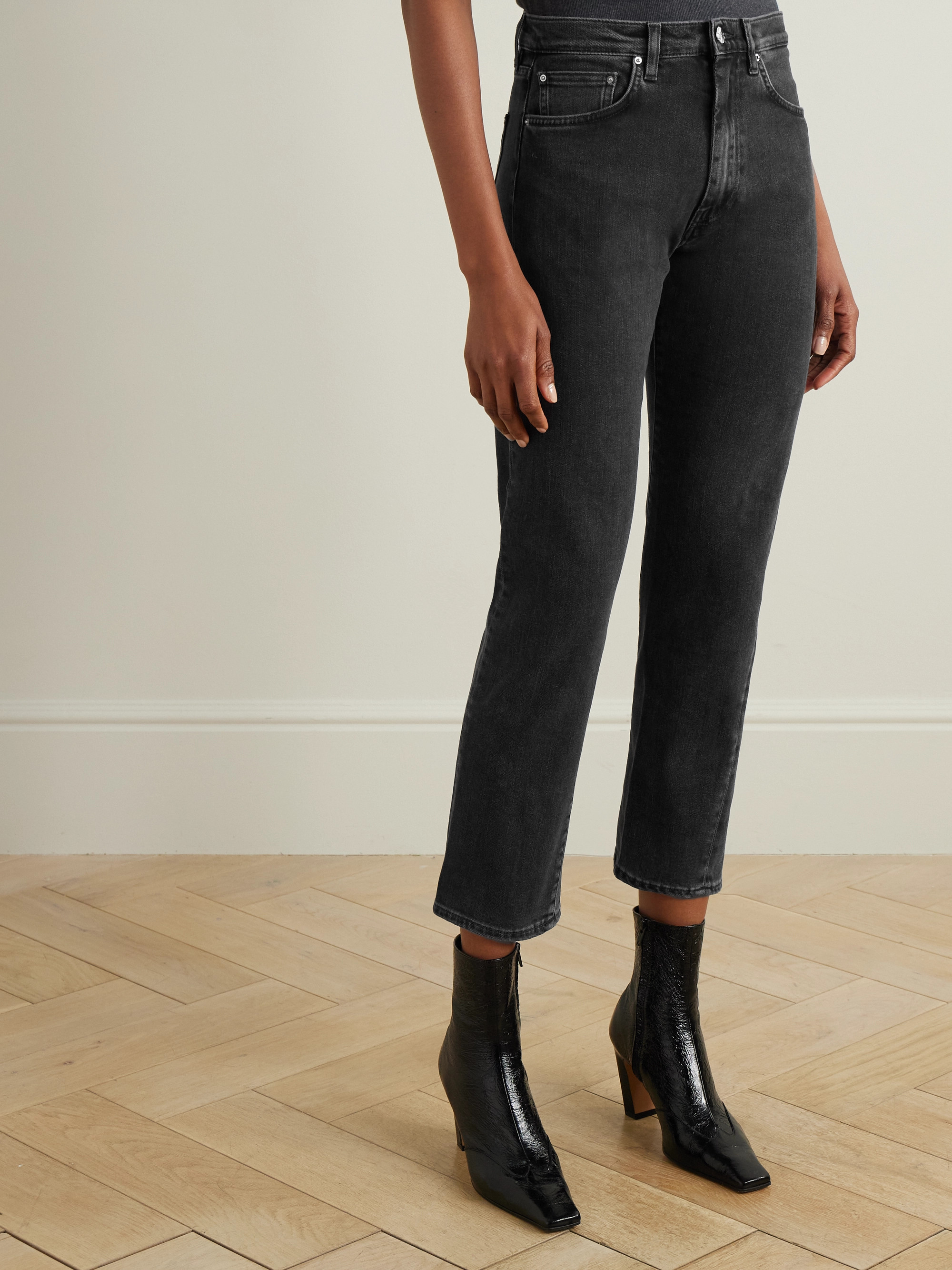 TOTEME Twisted Seam high-rise straight-leg jeans