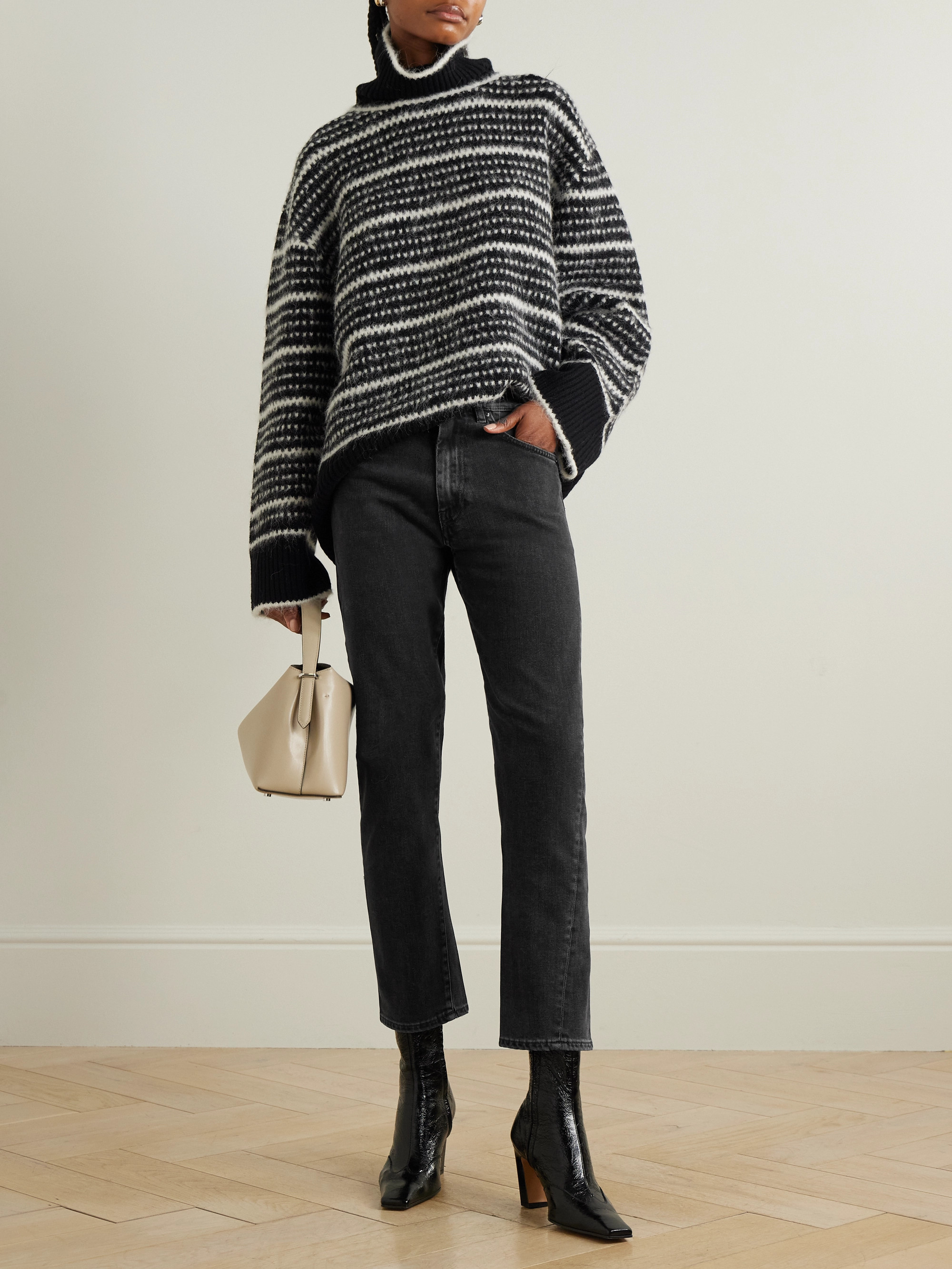 TOTEME Twisted Seam high-rise straight-leg jeans