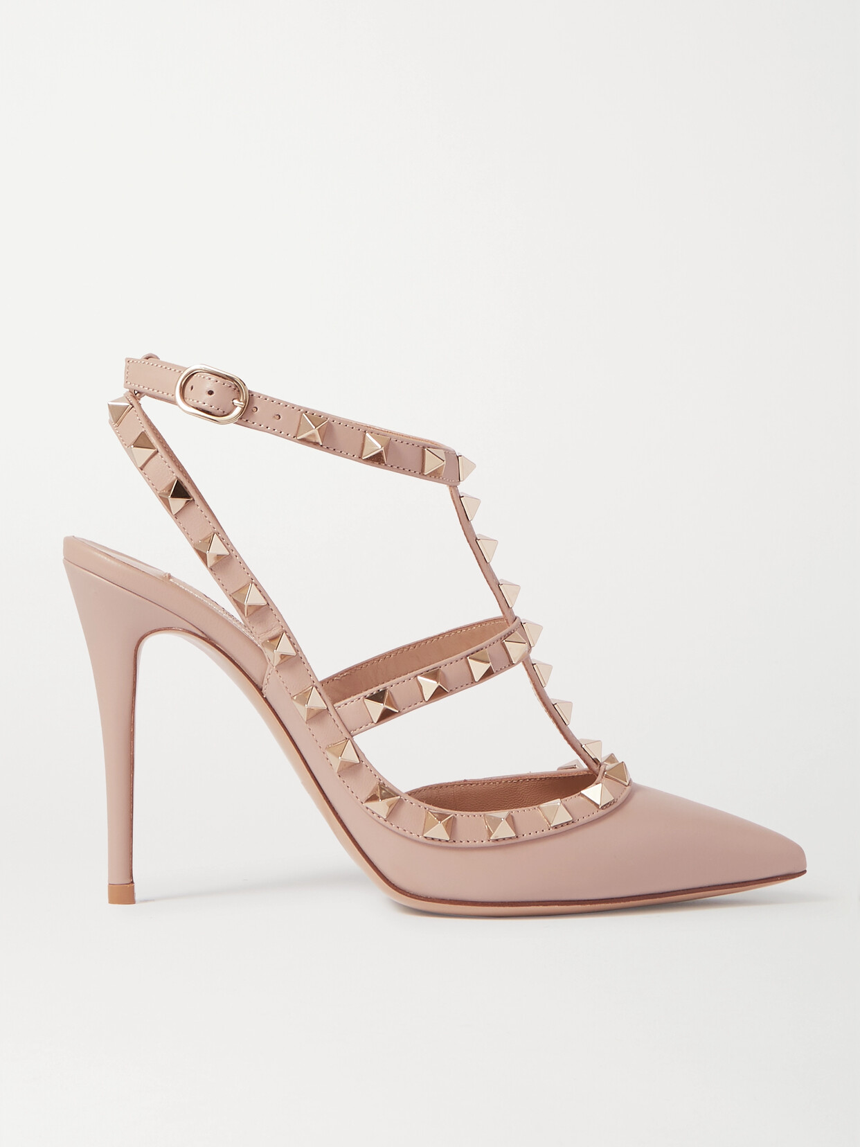 Valentino Garavani - Rockstud Leather Pumps - Neutrals