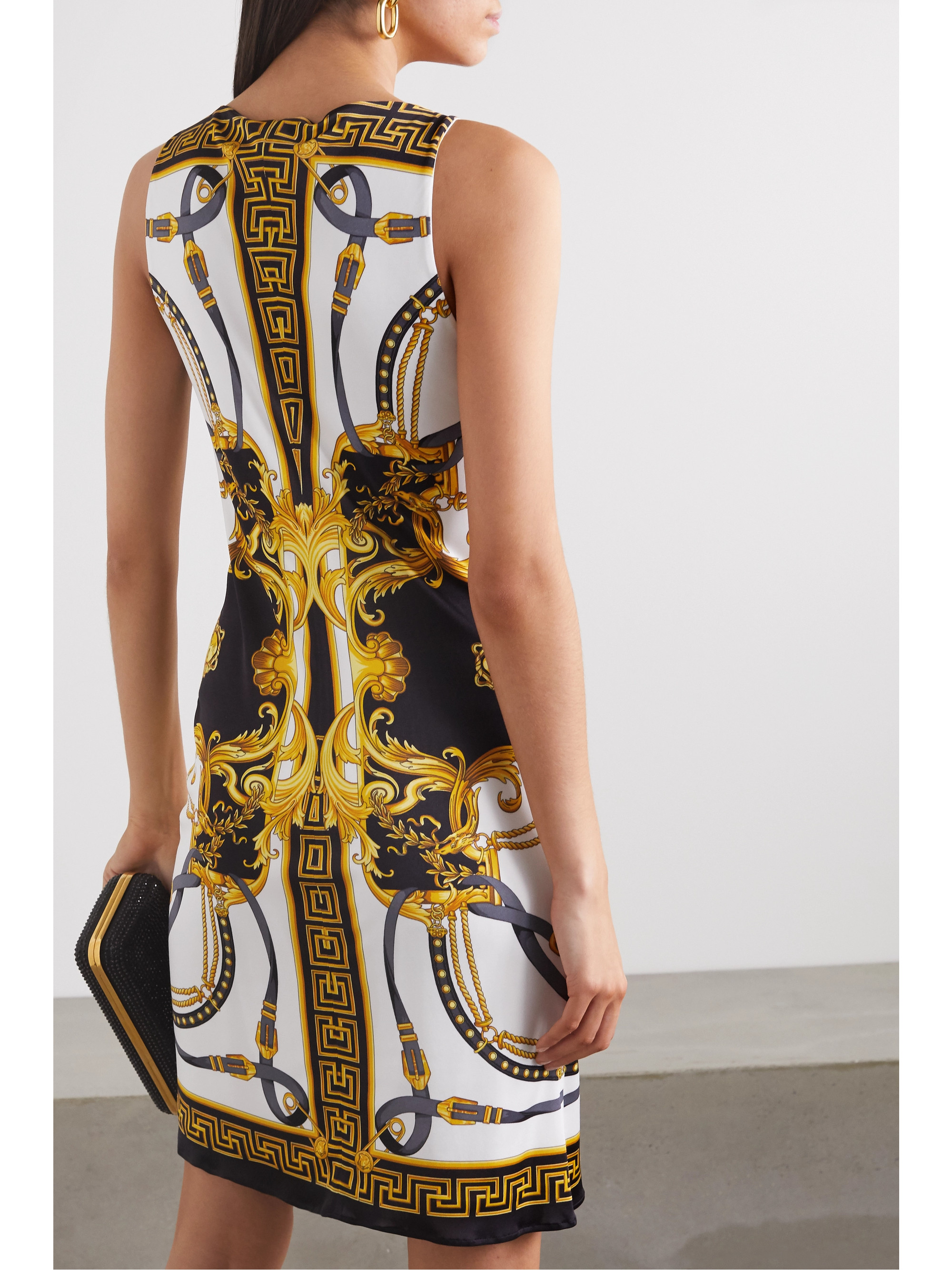 Versace Printed jersey mini dress thumbnail