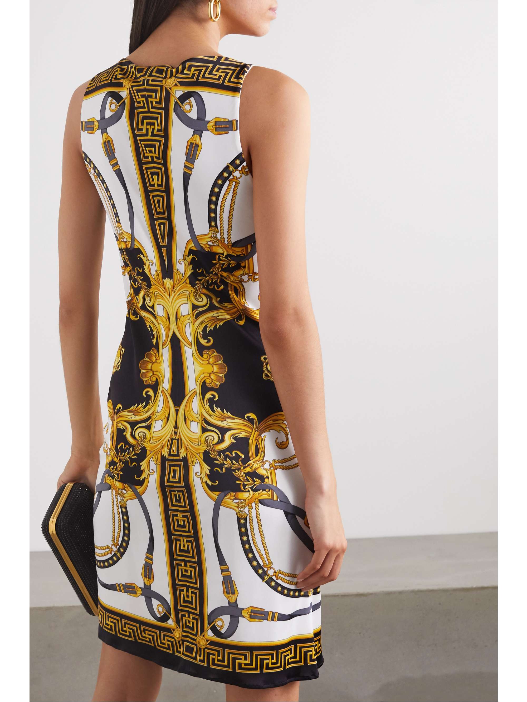 VERSACE Printed jersey mini dress