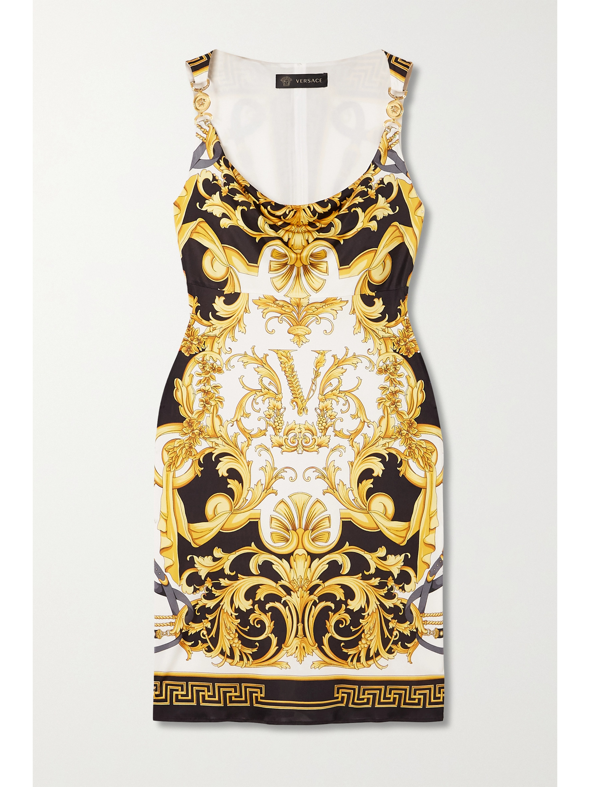Versace Printed jersey mini dress thumbnail