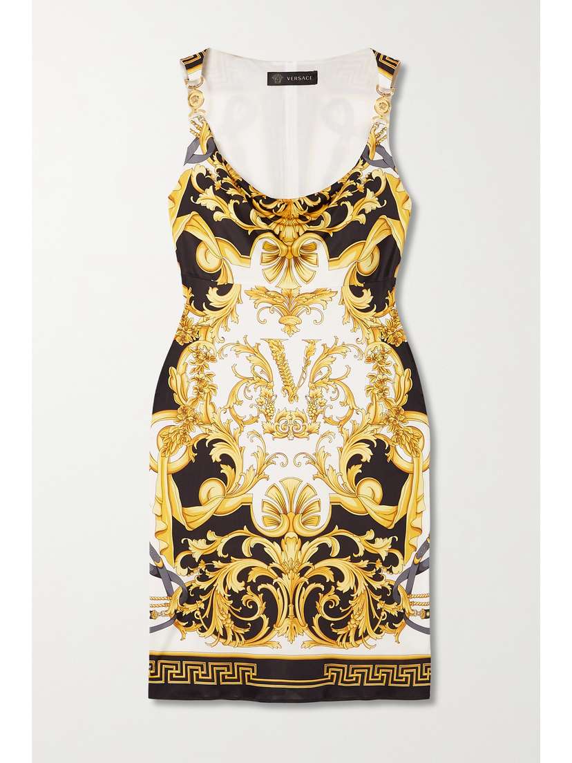 Versace Printed Jersey Mini Dress