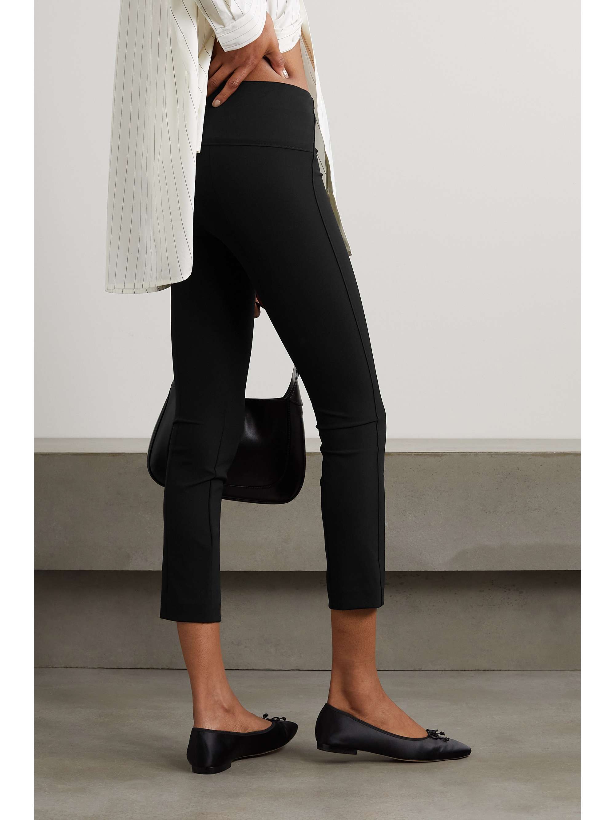 VERONICA BEARD Cropped stretch-crepe skinny pants