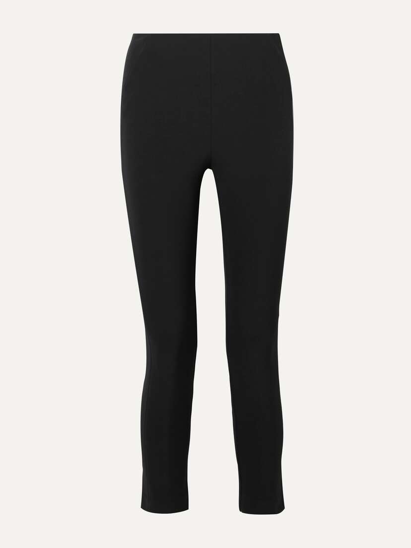 Veronica Beard Cropped Stretch-crepe Skinny Pants