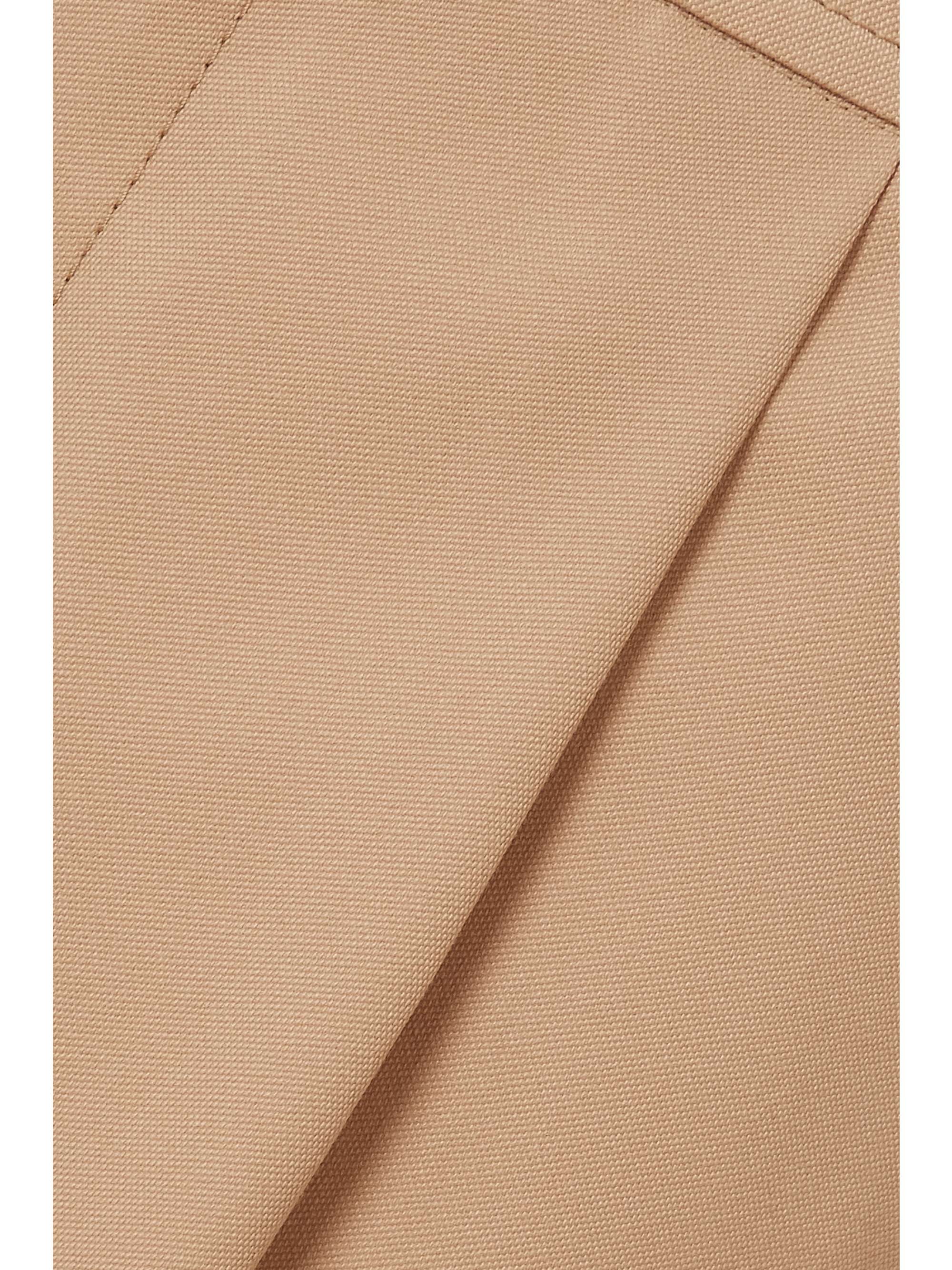 TOTEME Lombardy cropped pleated grain de poudre straight-leg pants