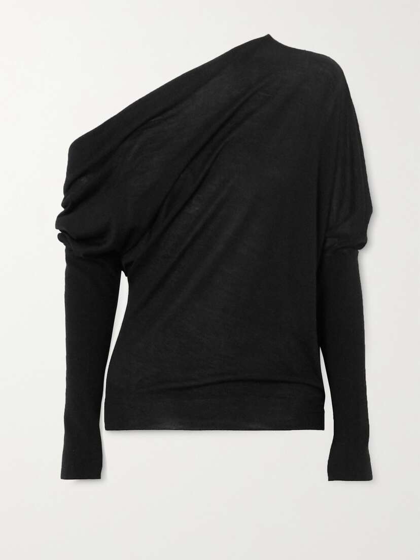 Tom Ford One-shoulder Cashmere And Silk-blend Sweater - x large
