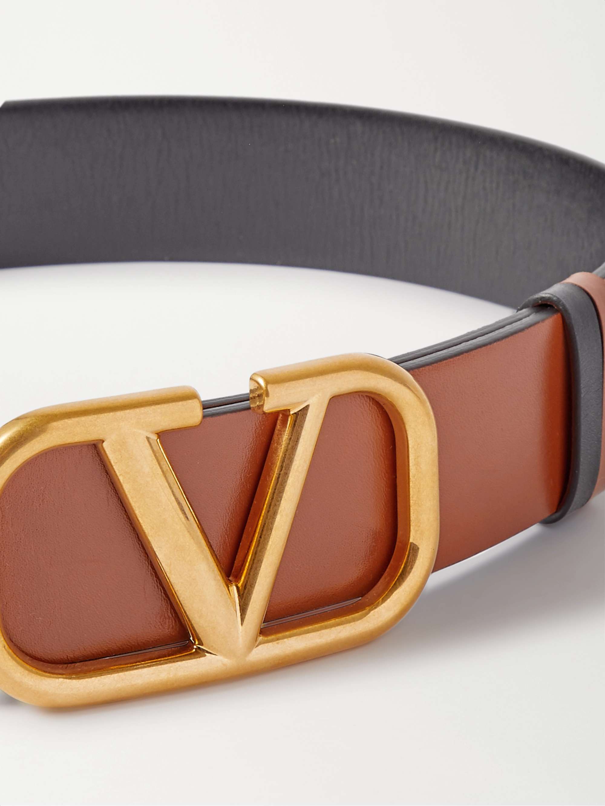 VALENTINO Valentino Garavani VLOGO reversible leather belt