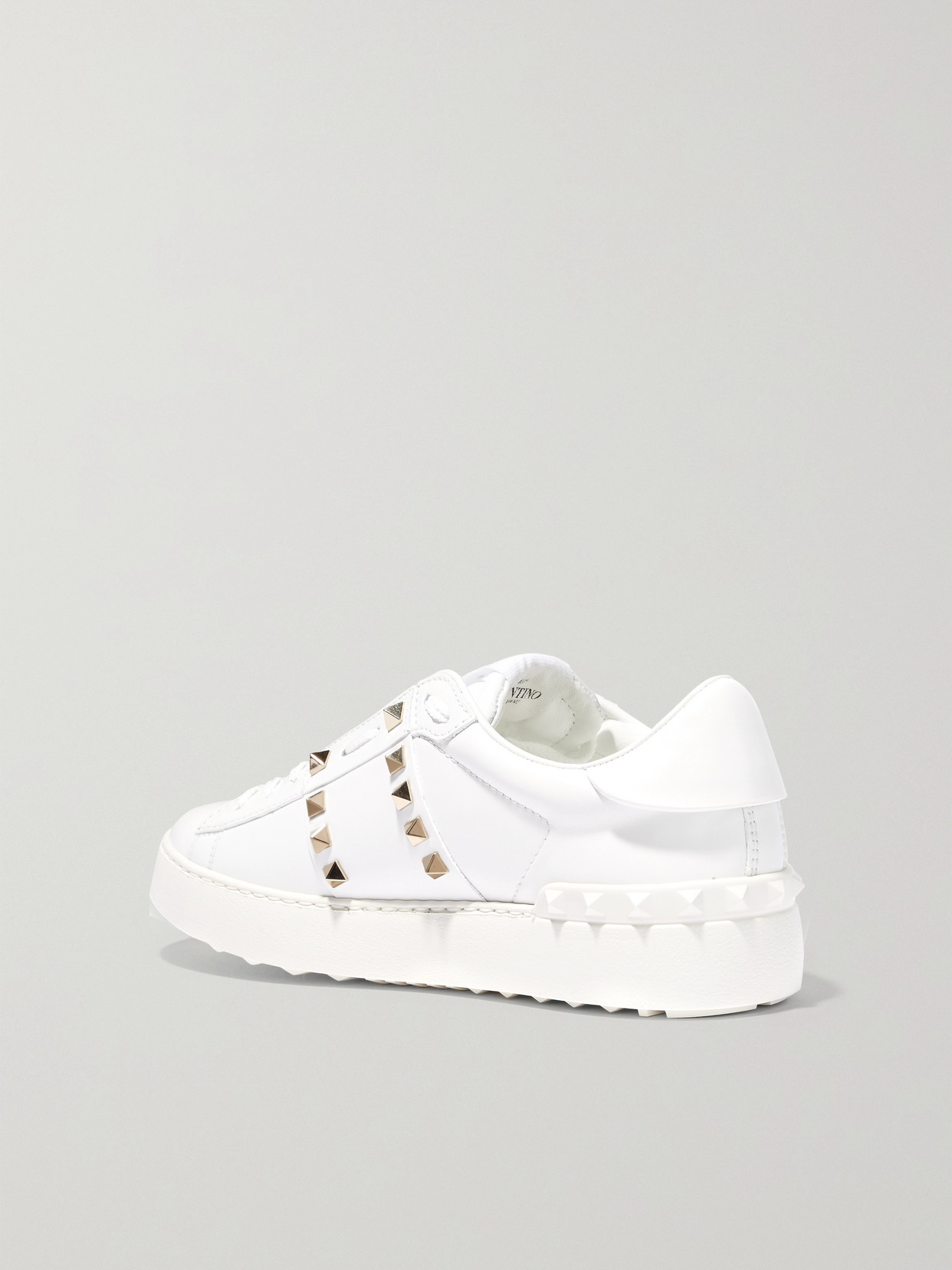 Valentino White Rockstud Untitled Sneakers In White