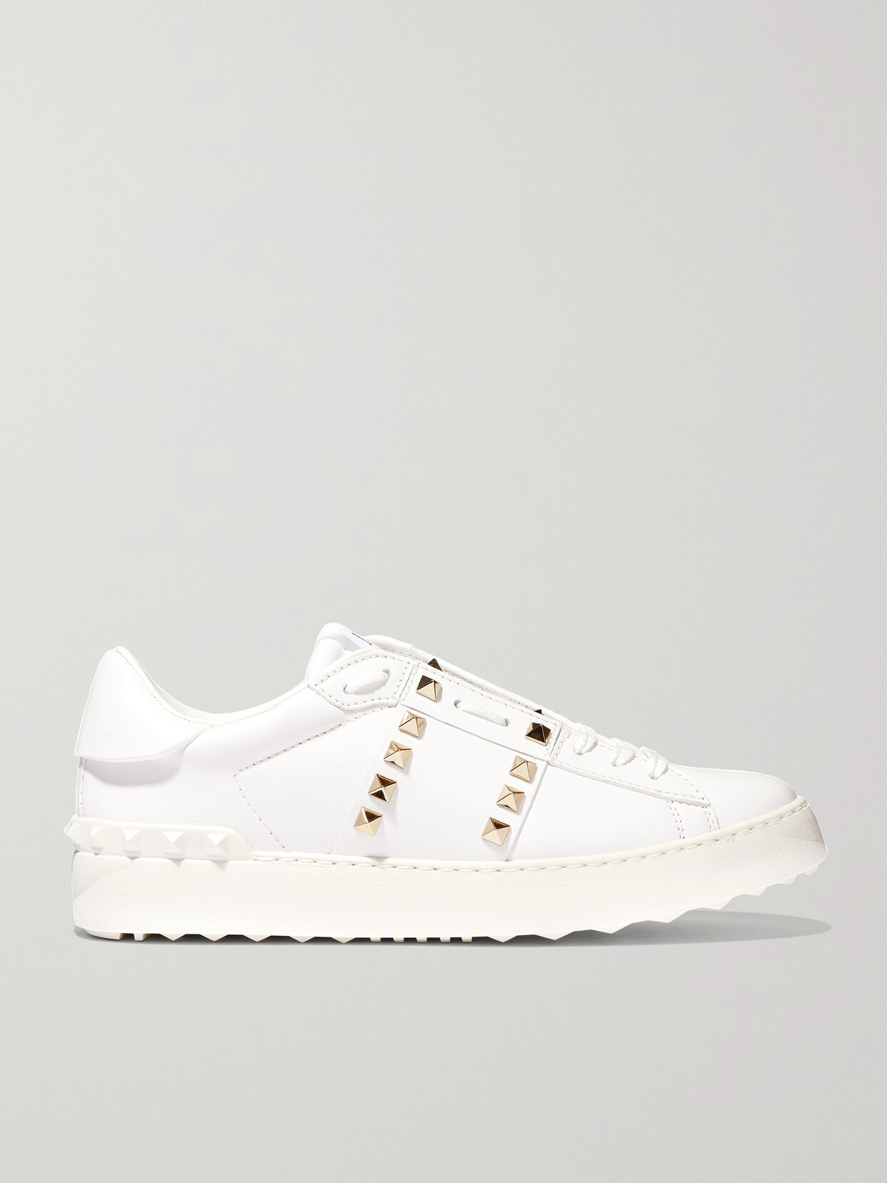 Valentino Garavani - Rockstud Untitled Leather Sneakers - White