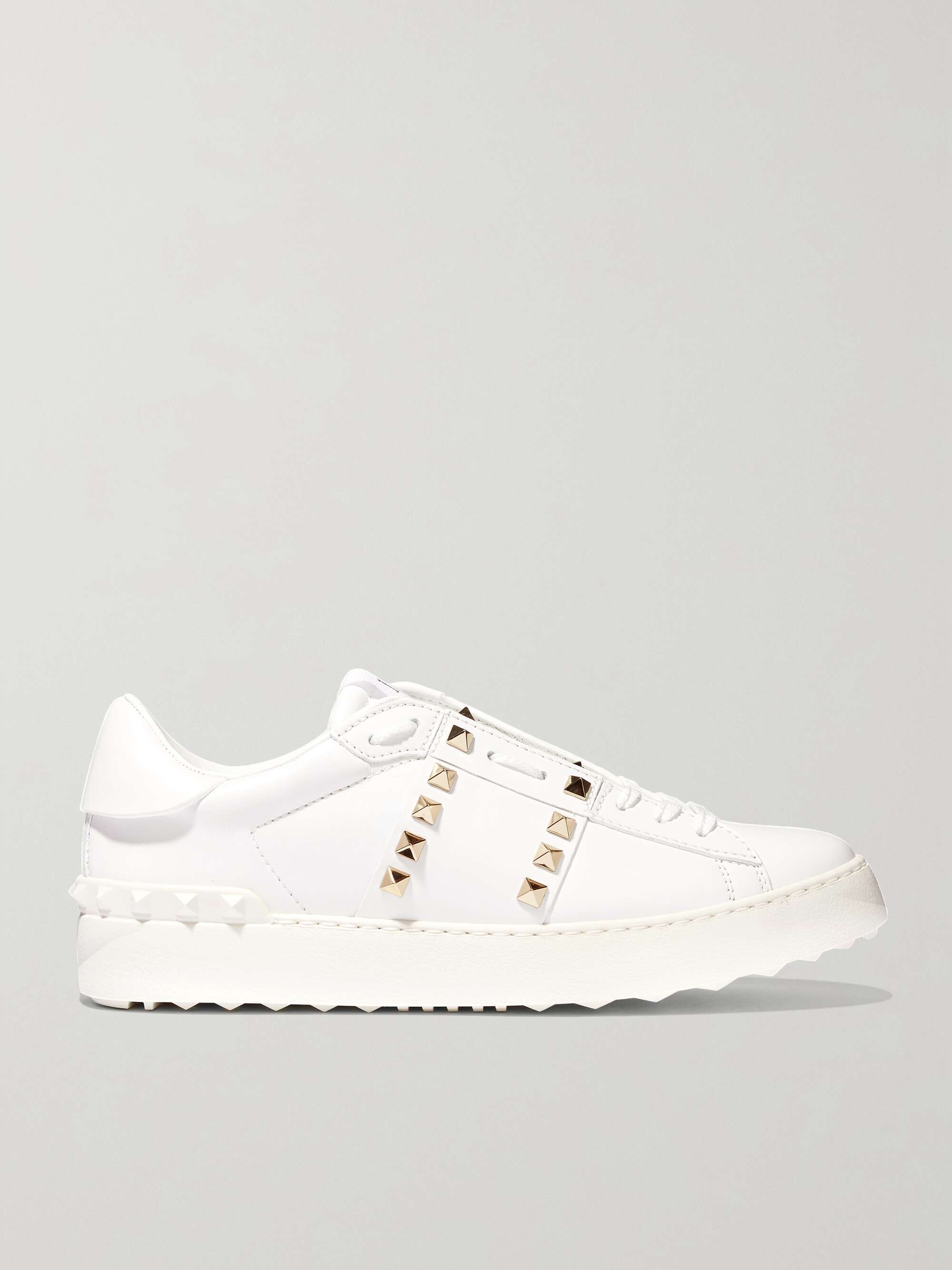 VALENTINO GARAVANI Rockstud Untitled leather sneakers | NET-A-PORTER