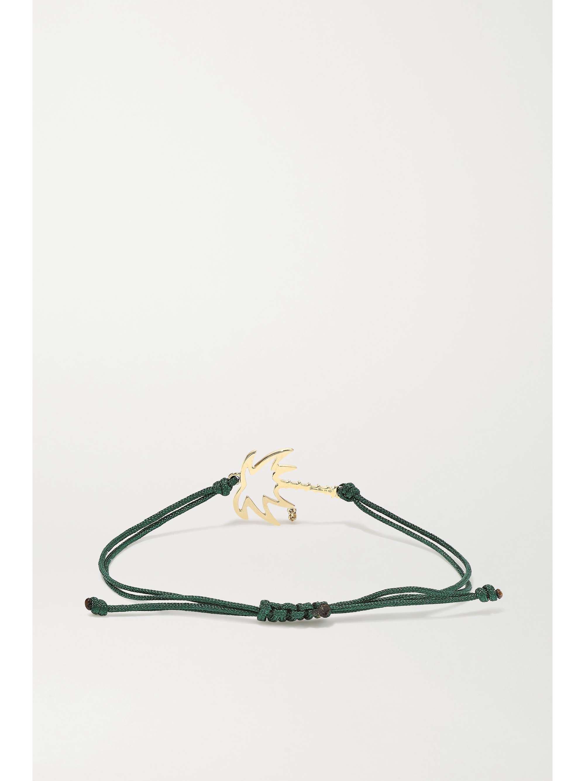 YVONNE LÉON 9-karat gold, cord, enamel and diamond bracelet