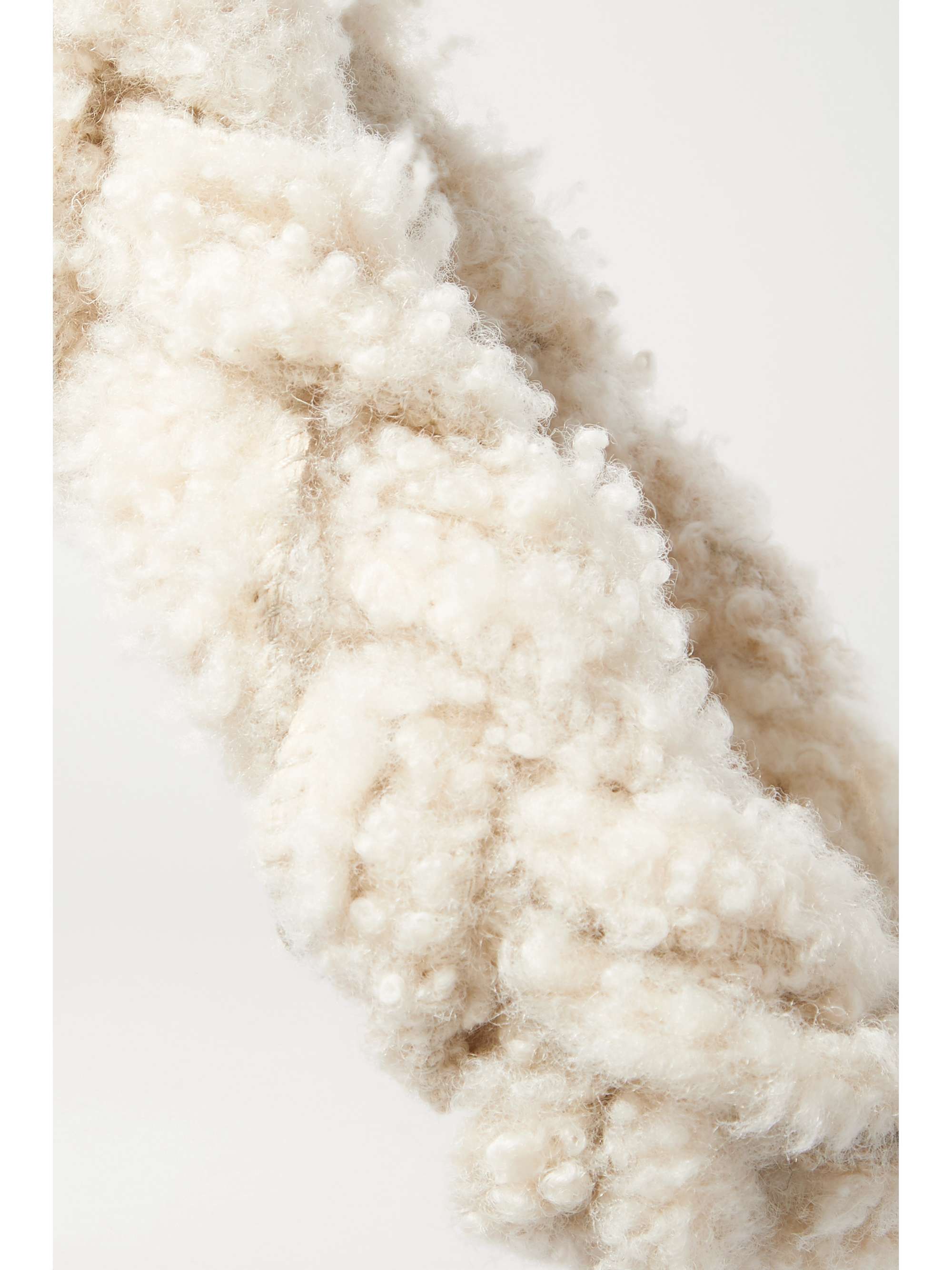 YVES SALOMON Braided shearling headband