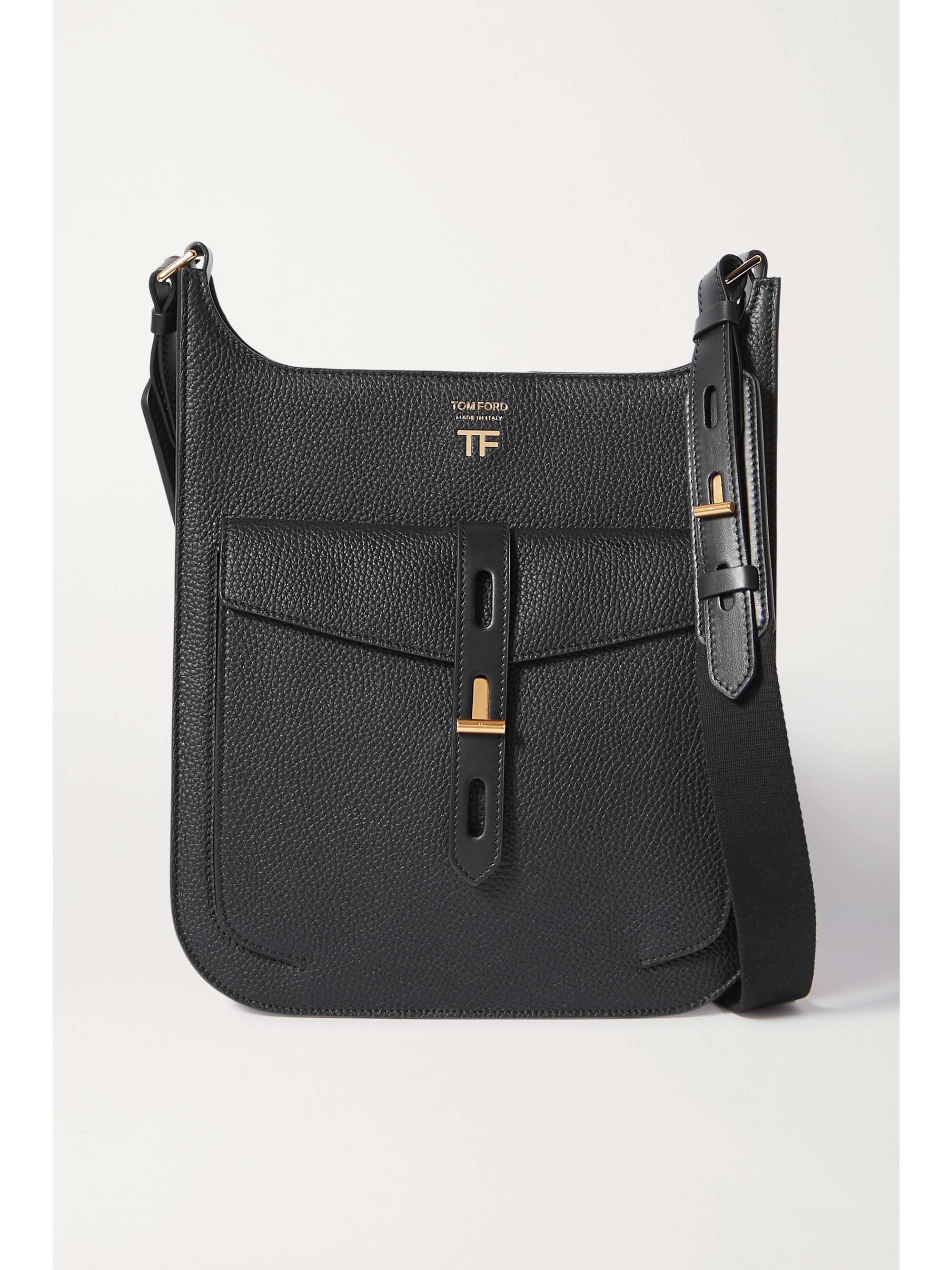 TOM FORD T Twist medium textured-leather shoulder bag | NET-A-PORTER