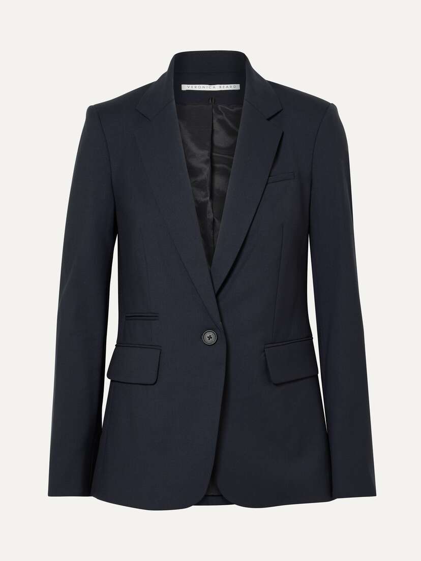 Veronica Beard Classic Stretch-wool Crepe Blazer