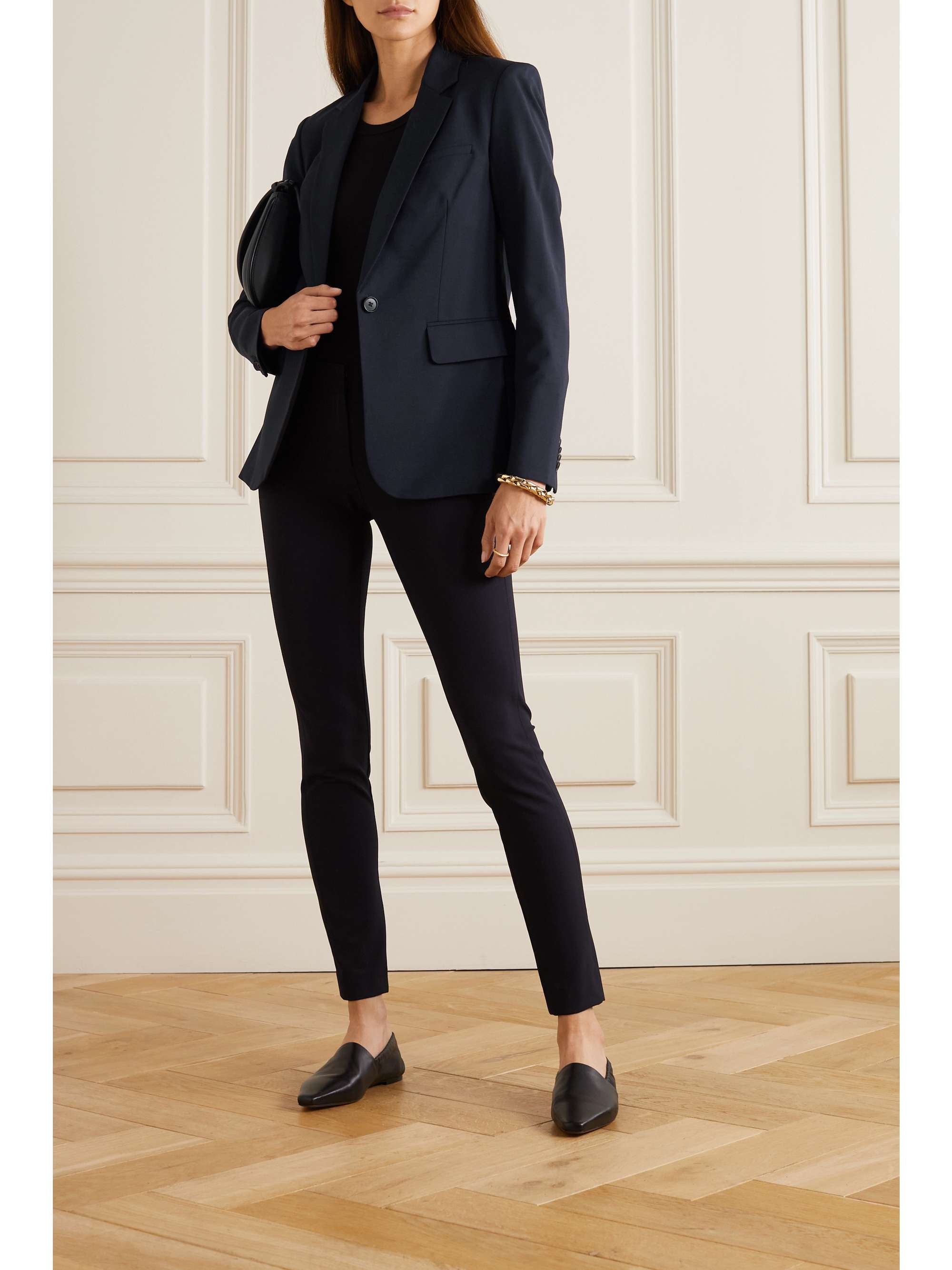 Classic stretch-wool crepe blazer