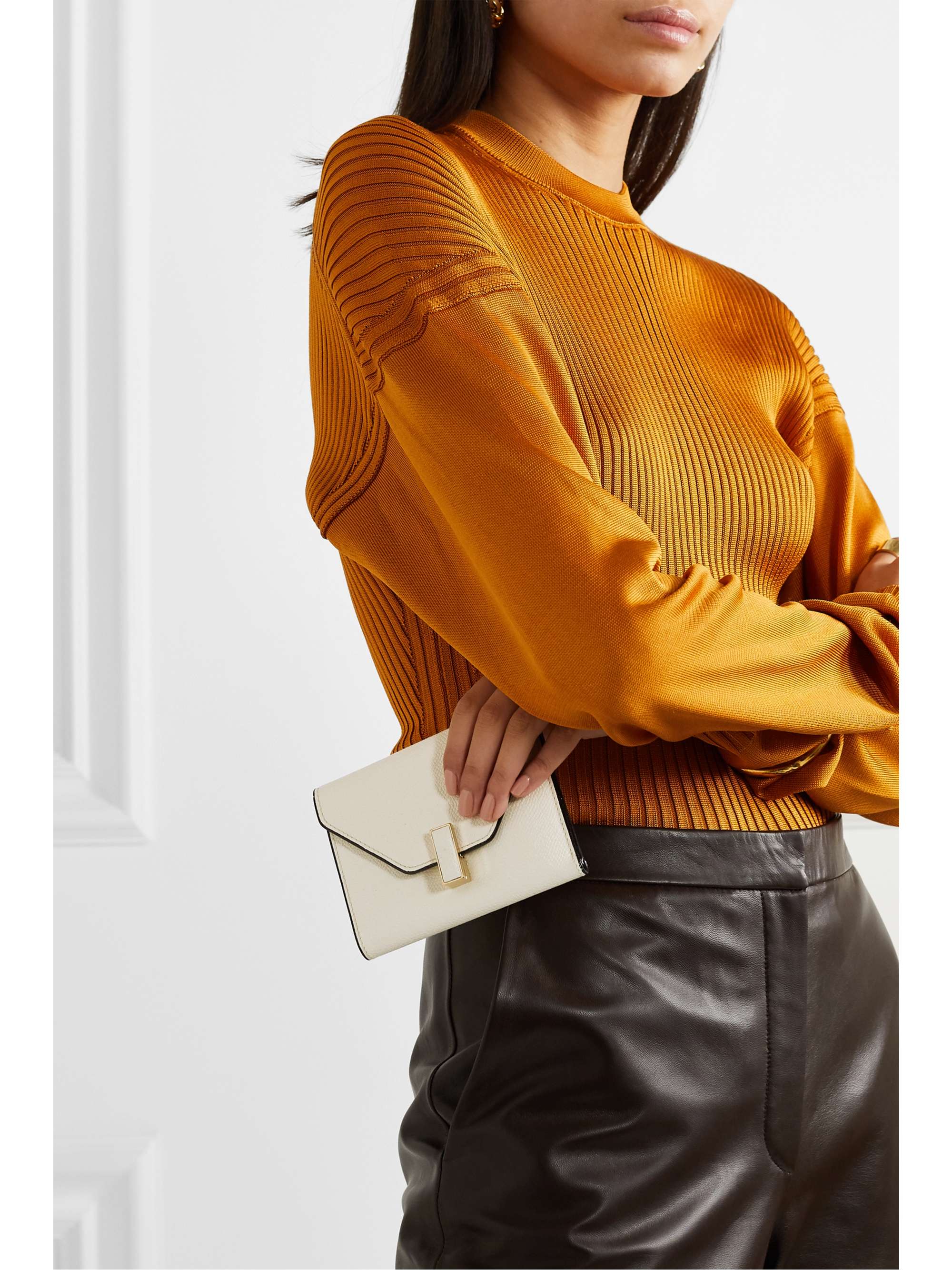 VALEXTRA Iside textured-leather wallet