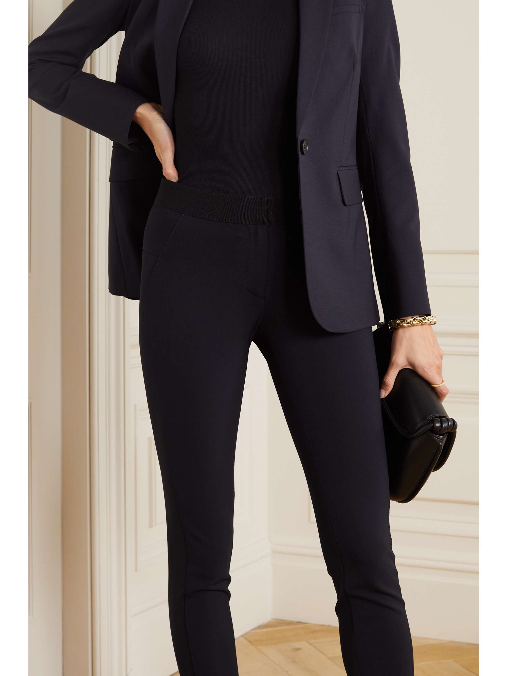 VERONICA BEARD Stretch-crepe slim-leg pants