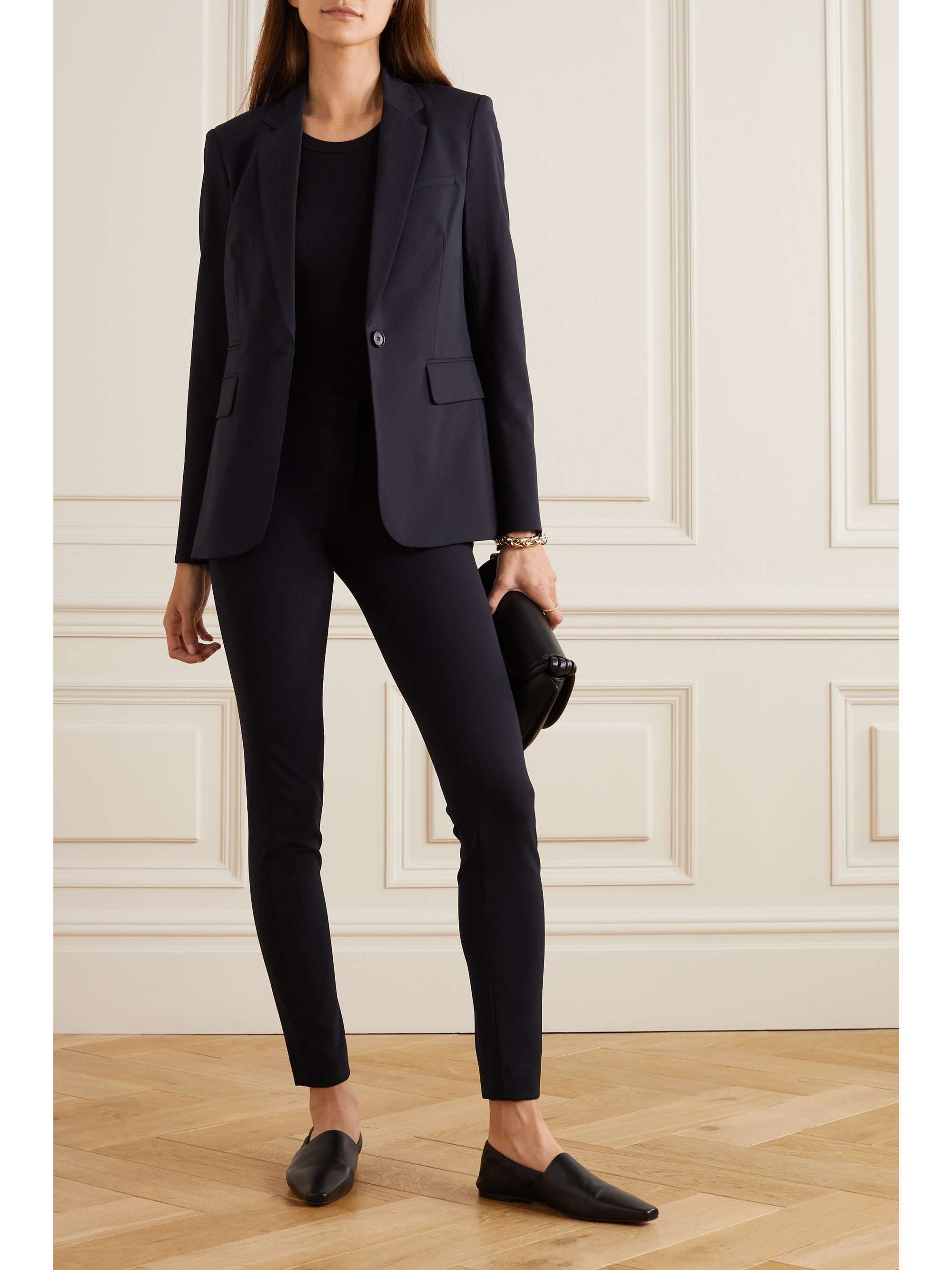 VERONICA BEARD Stretch-crepe slim-leg pants