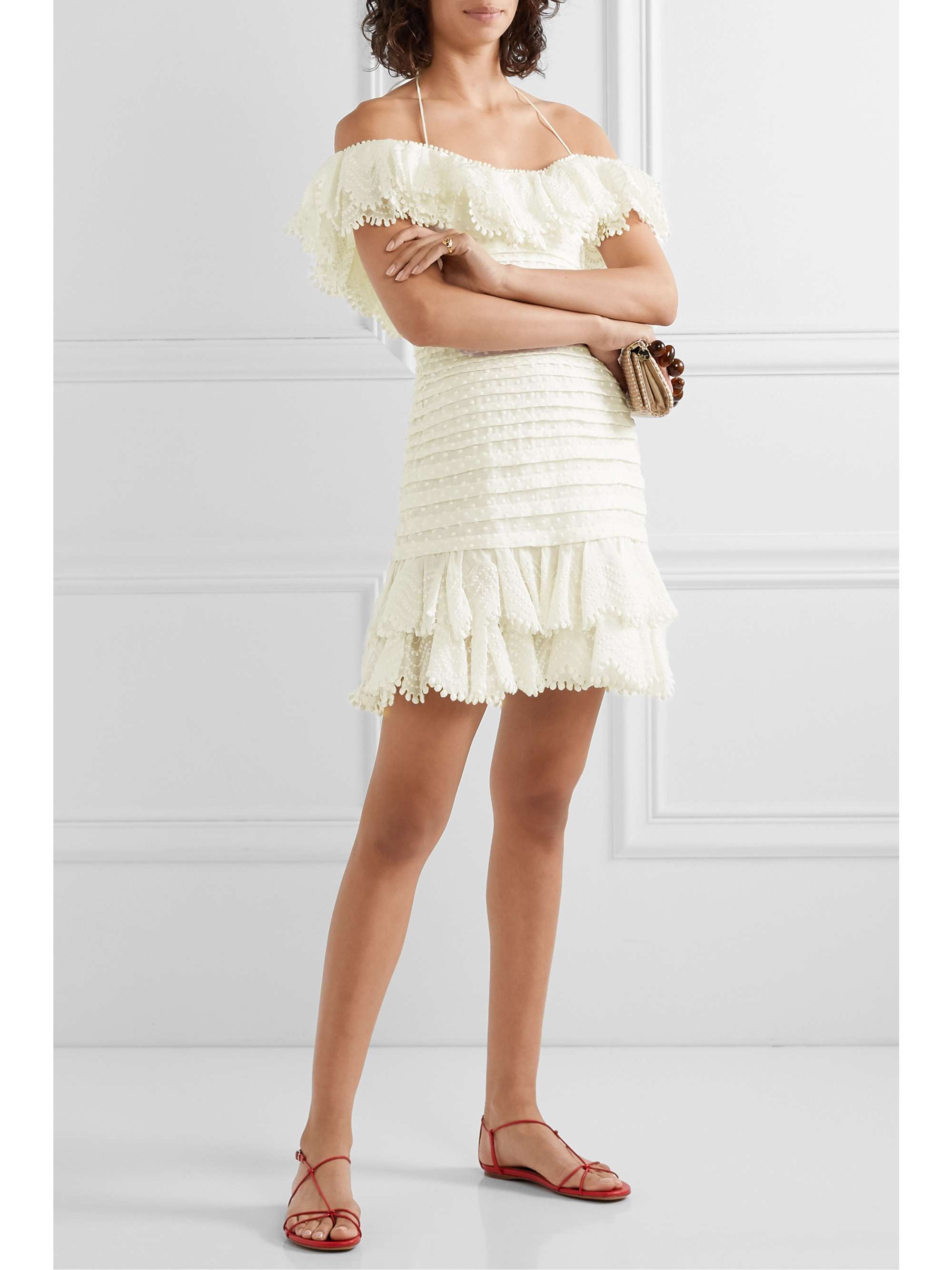 zimmermann ruffle mini dress