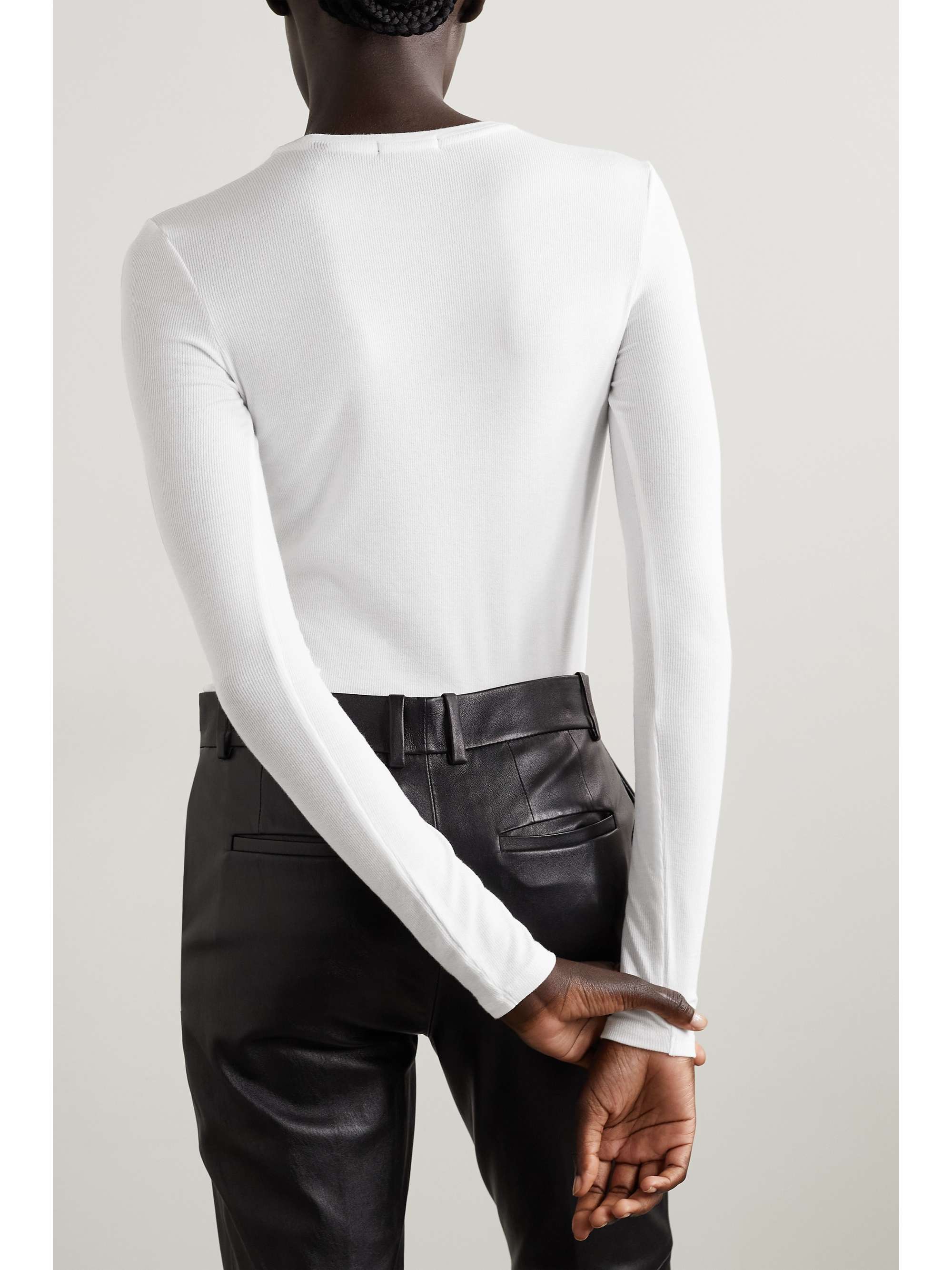 ATM ANTHONY THOMAS MELILLO Ribbed stretch-Micro Modal top