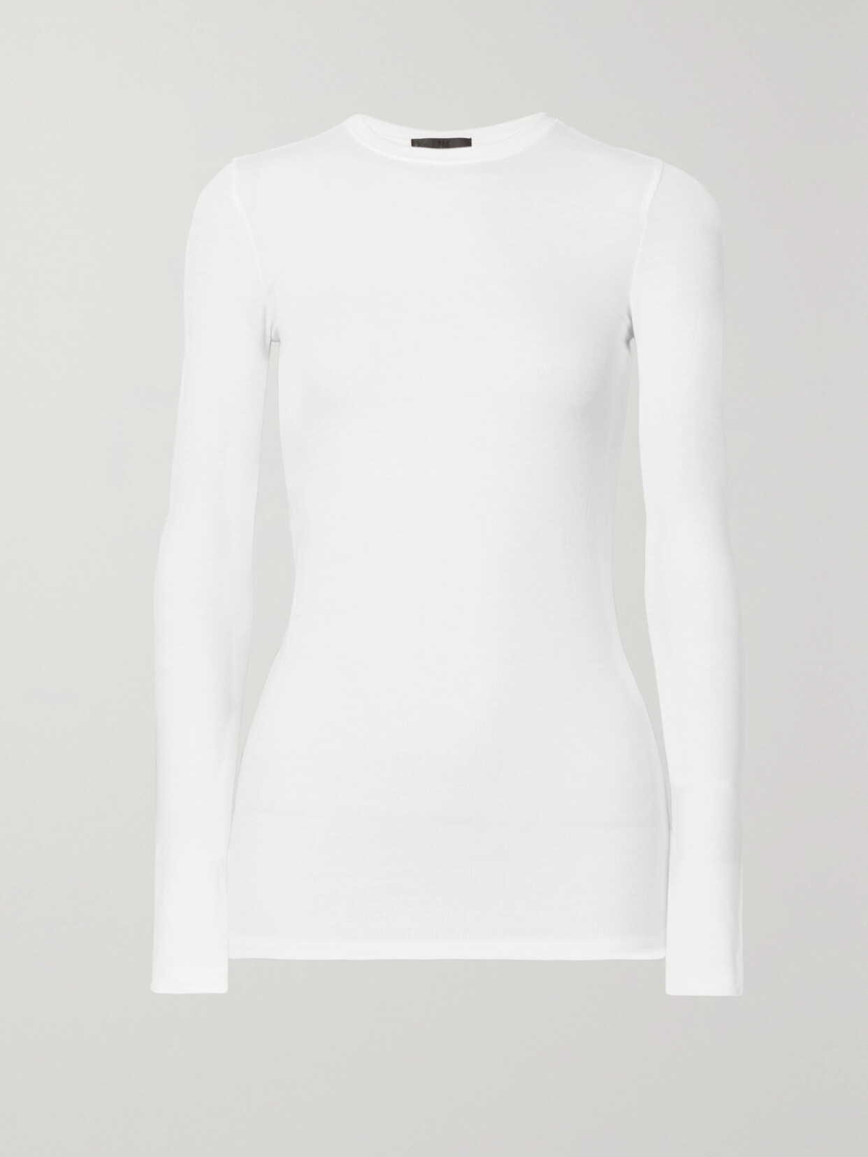 Shop Atm Anthony Thomas Melillo Ribbed Stretch-micro Modal Top In White