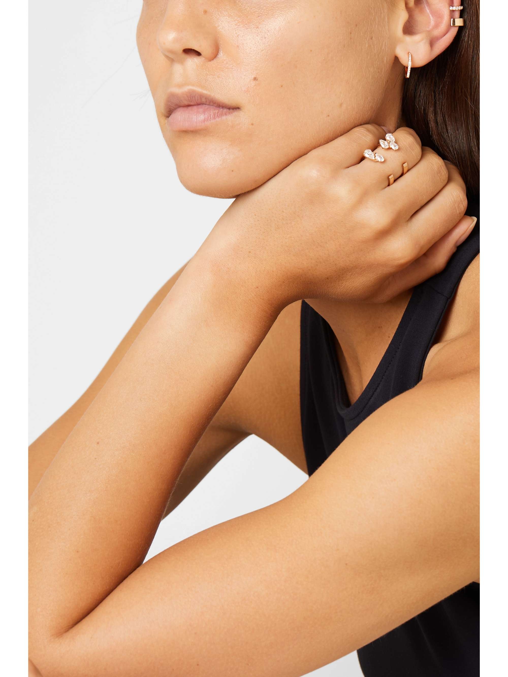 REPOSSI Boucle d'oreille unique en or rose 18 carats (750/1000) Antifer