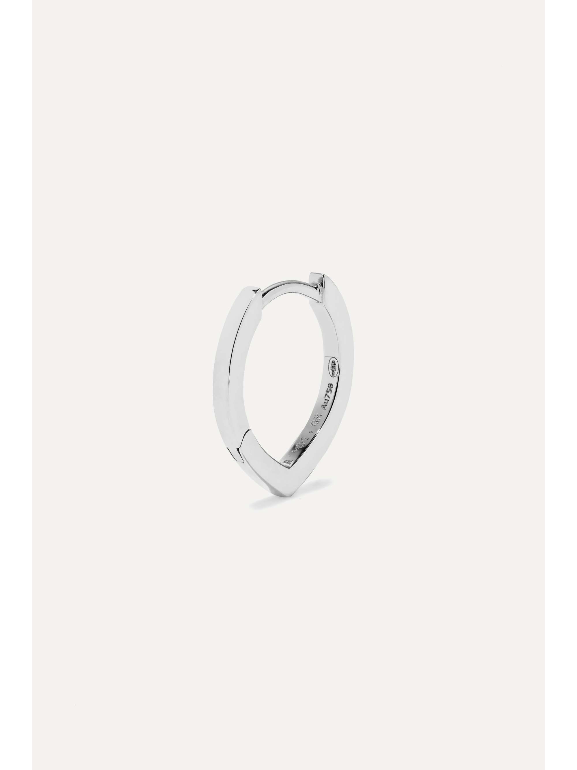 REPOSSI Boucle d'oreille en or blanc 18 carats (750/1000) et diamants Antifer