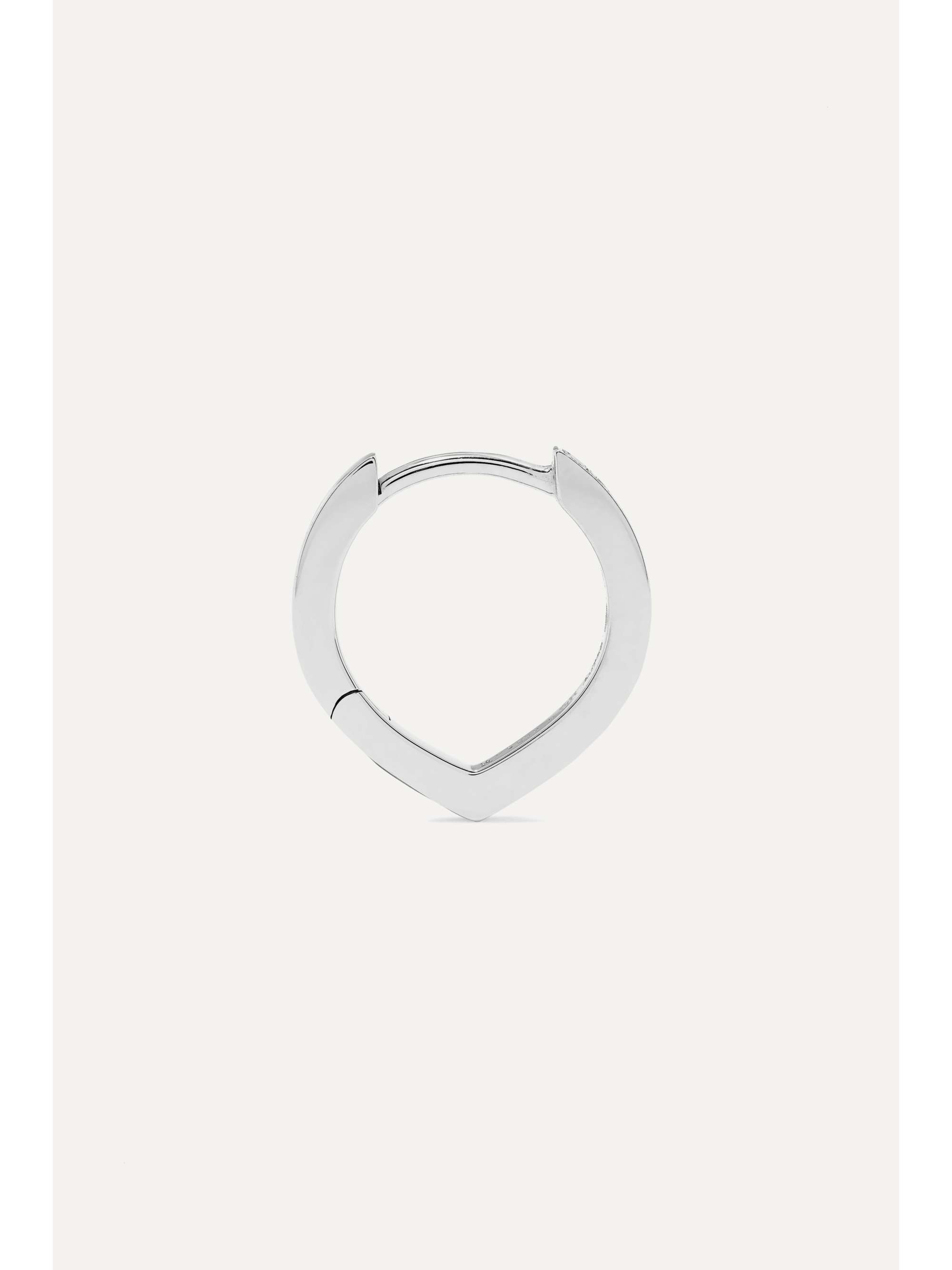 REPOSSI Boucle d'oreille en or blanc 18 carats (750/1000) et diamants Antifer